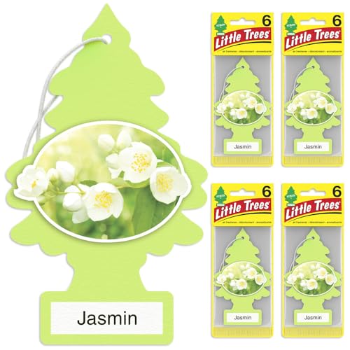 LITTLE TREES Air Fresheners Car Air Freshener. Hanging Tree Provides Long Lasting Scent for Auto or Home. Black Ice, 24 Air Fresheners