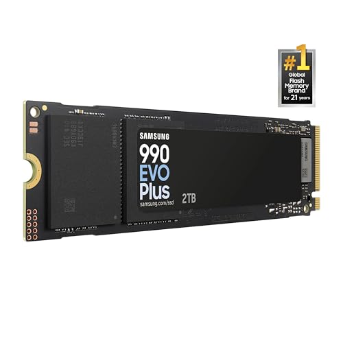 Samsung 990 EVO Plus SSD 4TB, PCIe Gen 4x4 | Gen 5x2 M.2, Speeds Up-to 7,250 MB/s, Upgrade Storage for PC/Laptops, HMB Technology and Intelligent Turbowrite 2.0, (MZ-V9S4T0B/AM)