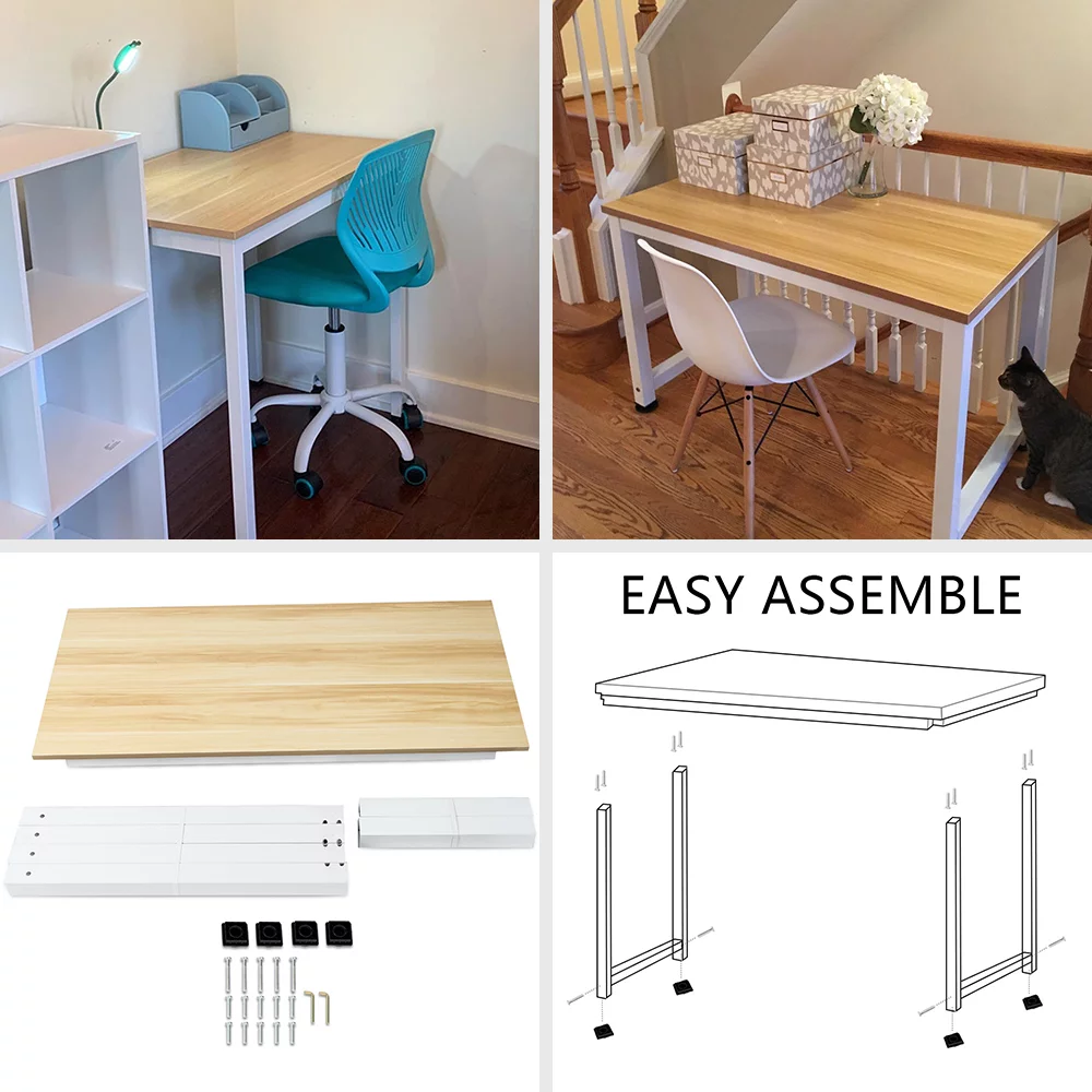 PIT66 120 New Wood Computer Table Home Study Table Office Furniture PC Laptop Workstation