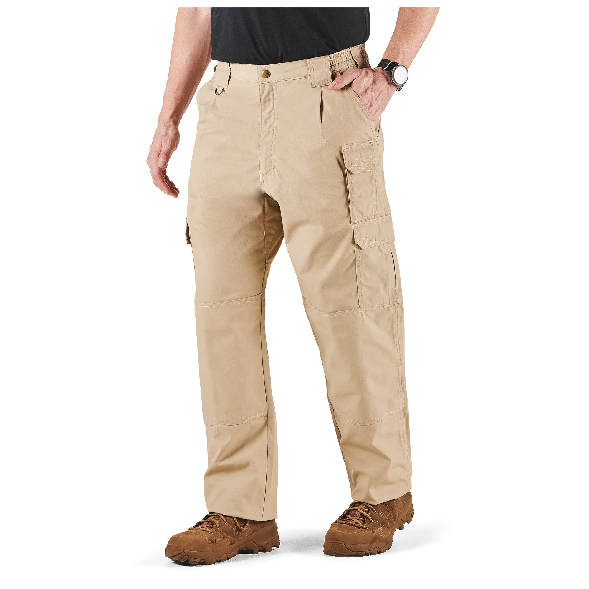 5.11 Work Gear Men's Taclite Pro Performance Pants, Cargo Pockets, Action Waistband, TDU Khaki, 36W x 32L, Style 74273