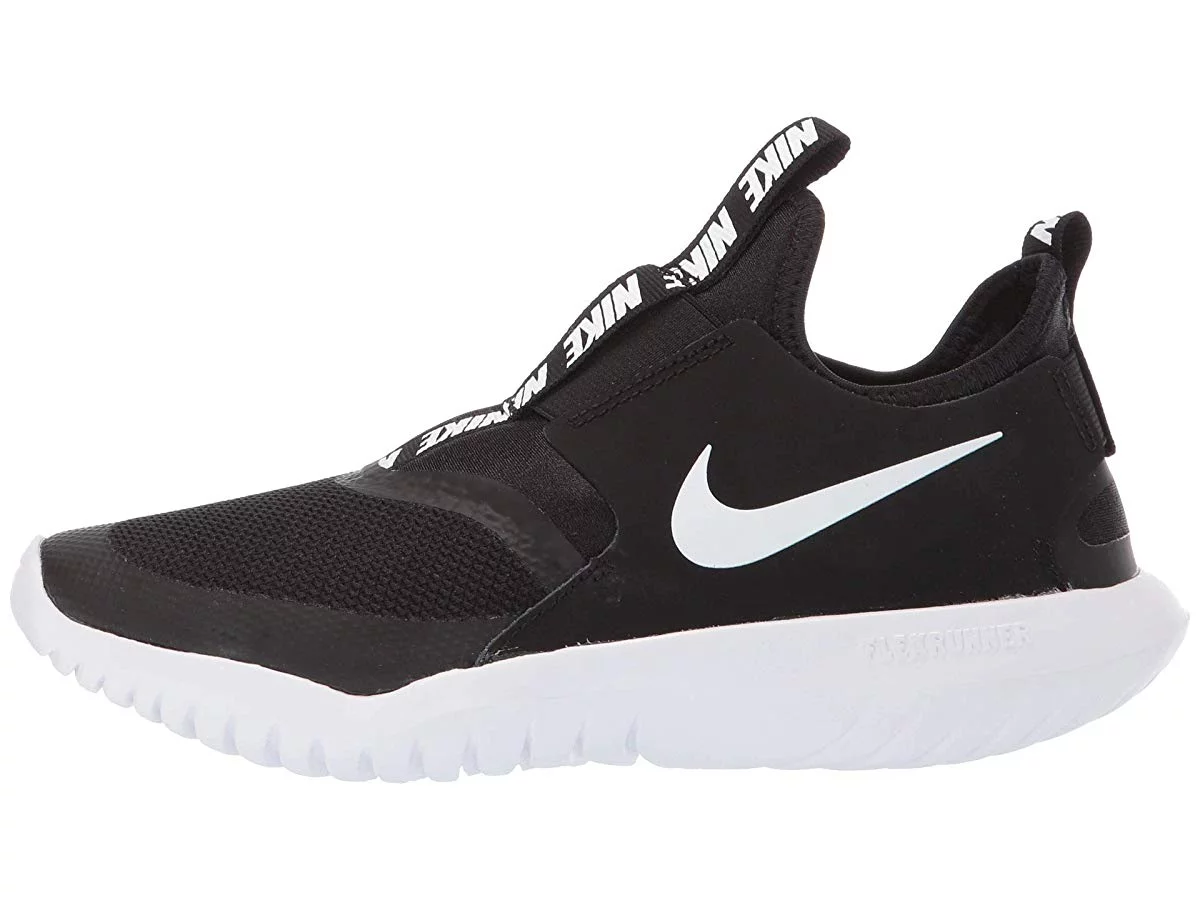 Nike Kids' Grade School Flex Runner Running Shoes (6.5, Black/White)