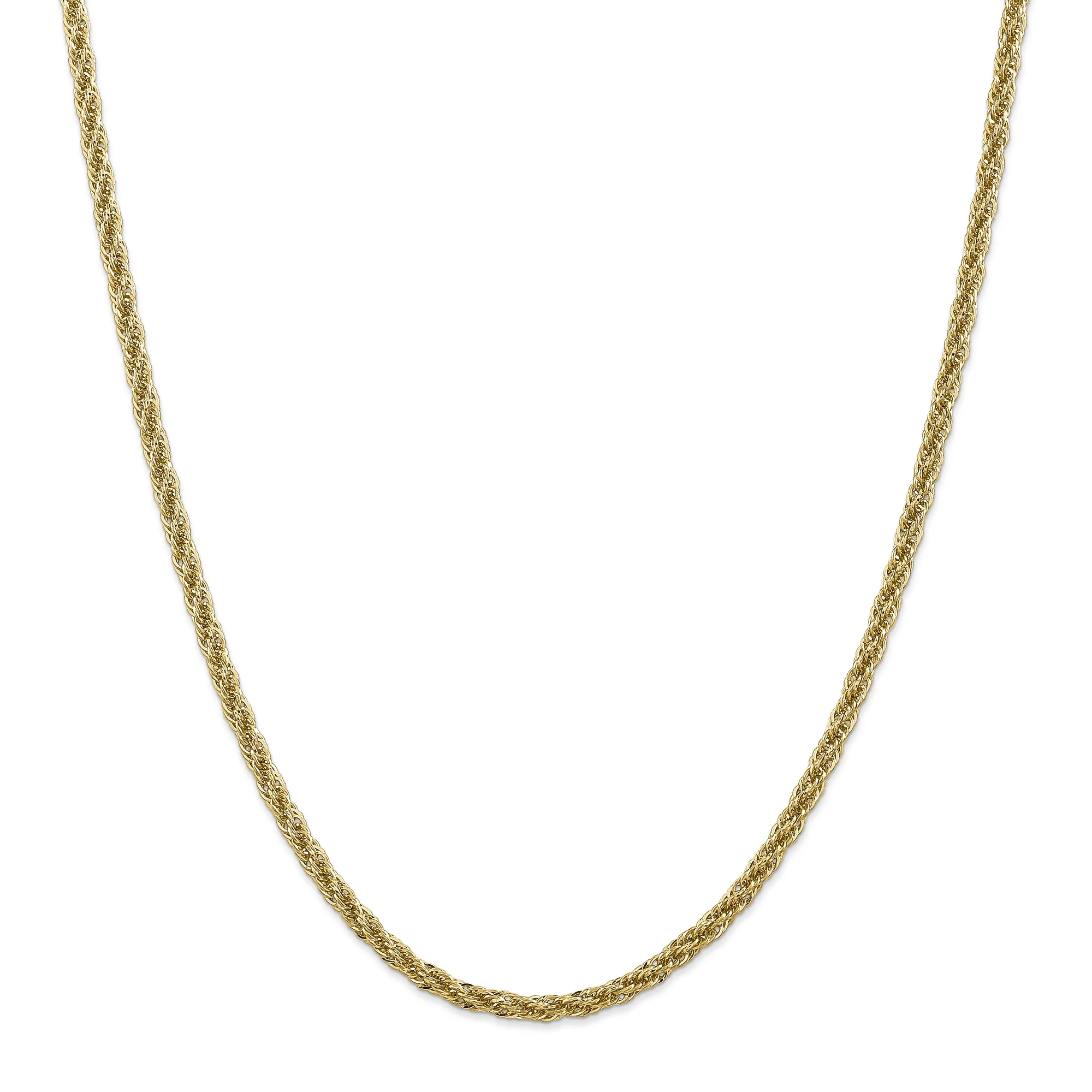14k Diamond-cut 3.3mm Semi-Solid Chain