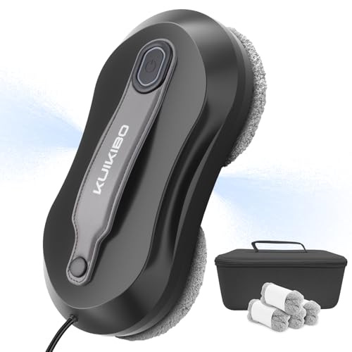 S6 Window Cleaner Robot with Leather Belt Dual Water Spray 3500Pa Houshold Window Cleaning Robot with AI Path Planning Low Noise Glass Cleaning Robot for Frame/Frameless Glass