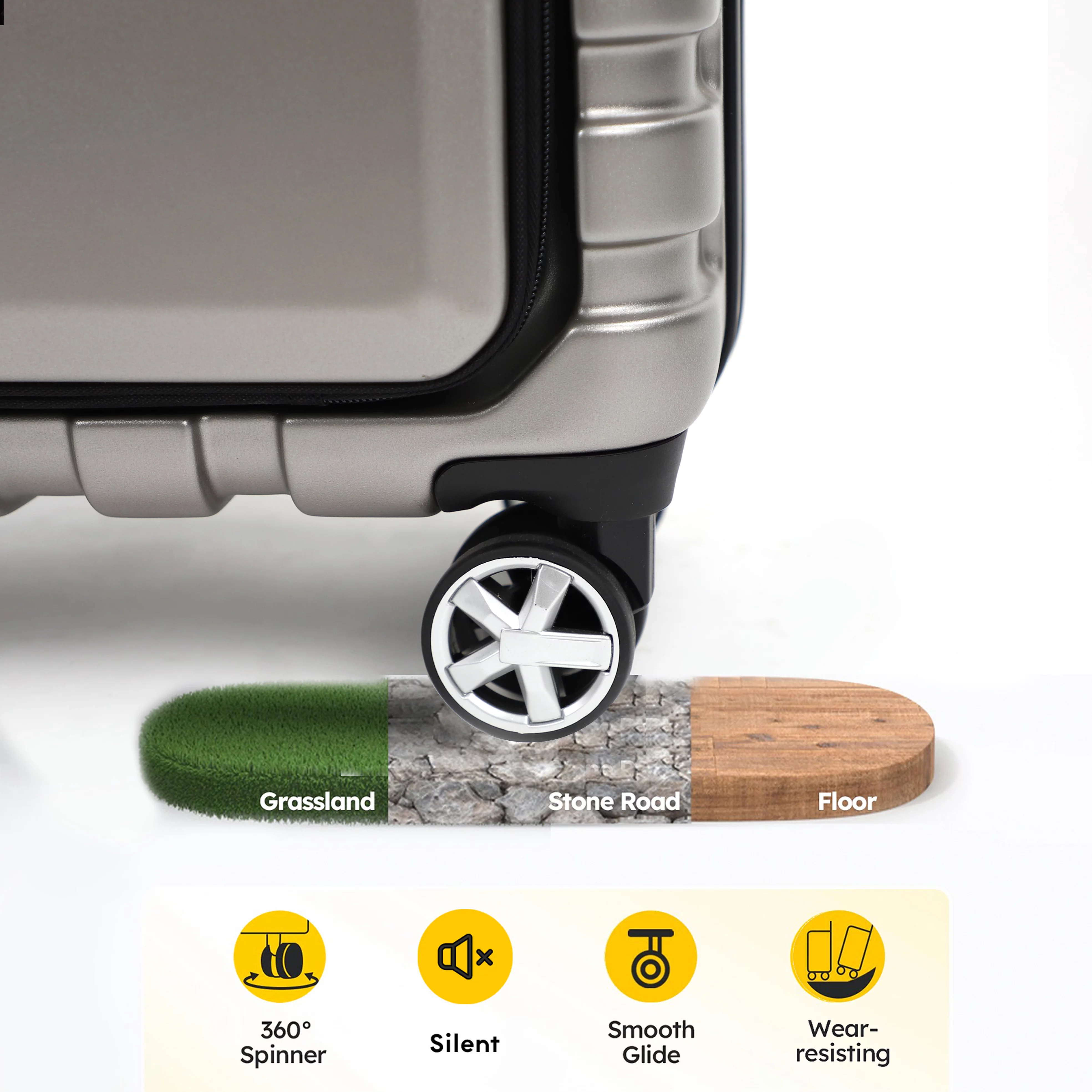 AIRLINE Hardside Carry on Luggage with Front Opening Spinner Wheel 20