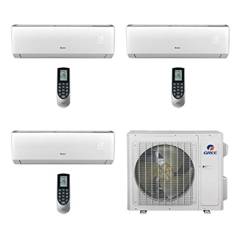 Gree 24,000 BTU Multi21+ Tri-Zone Wall Mount Mini Split System 208-230V Built-In Wi-Fi