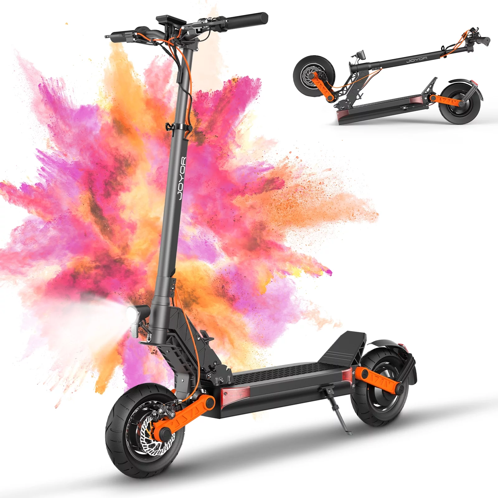 JOYOR Electric Scooter, 800W Motor Up to 31 MPH & 34 Miles Ranges, 10