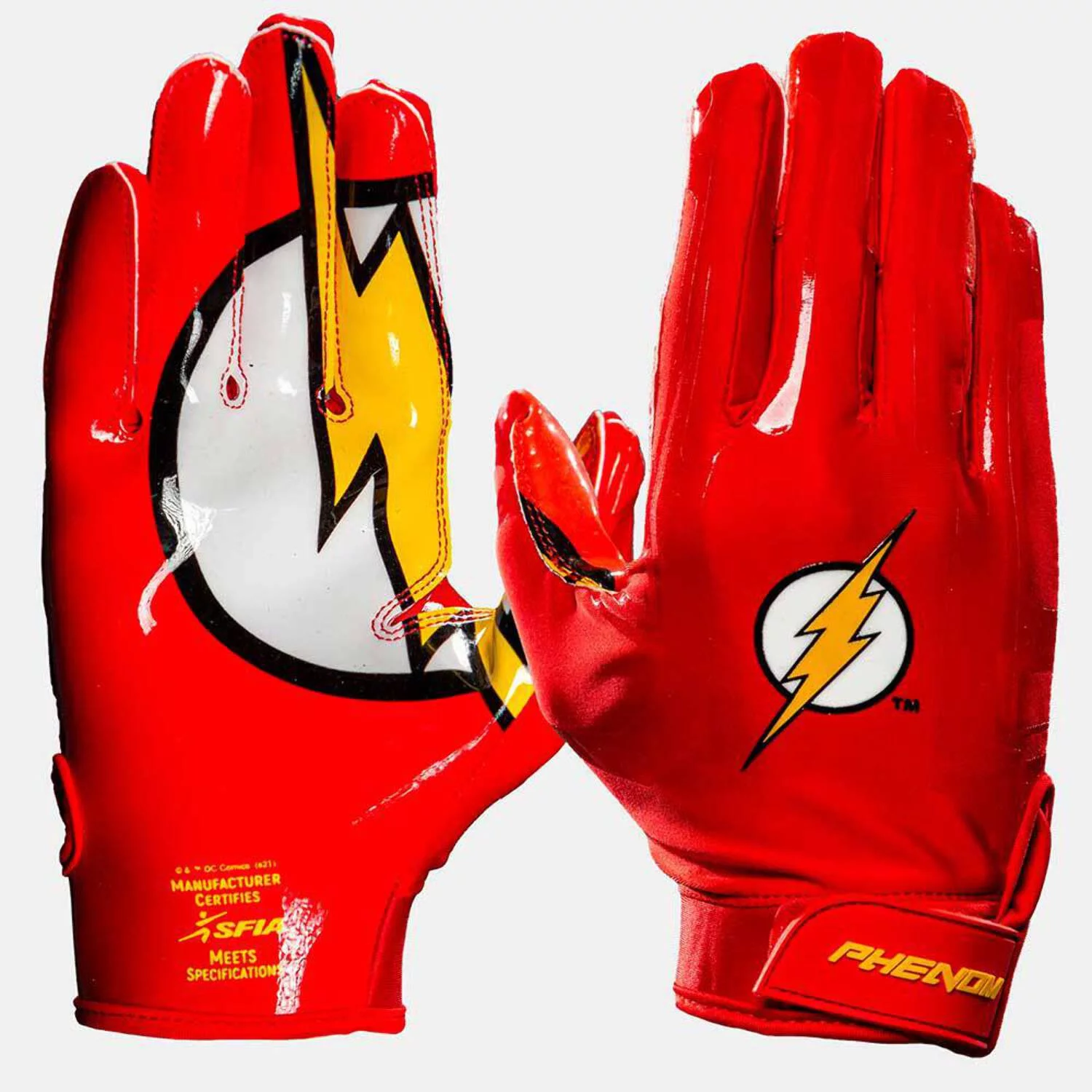 The Flash Football Gloves - VPS1 by Phenom Elite