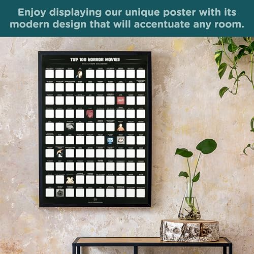 Enno Vatti Top 100 Movies Scratch Off Poster - Bucket List of Best Films - 100 Movie Scratch Off Poster (16.5