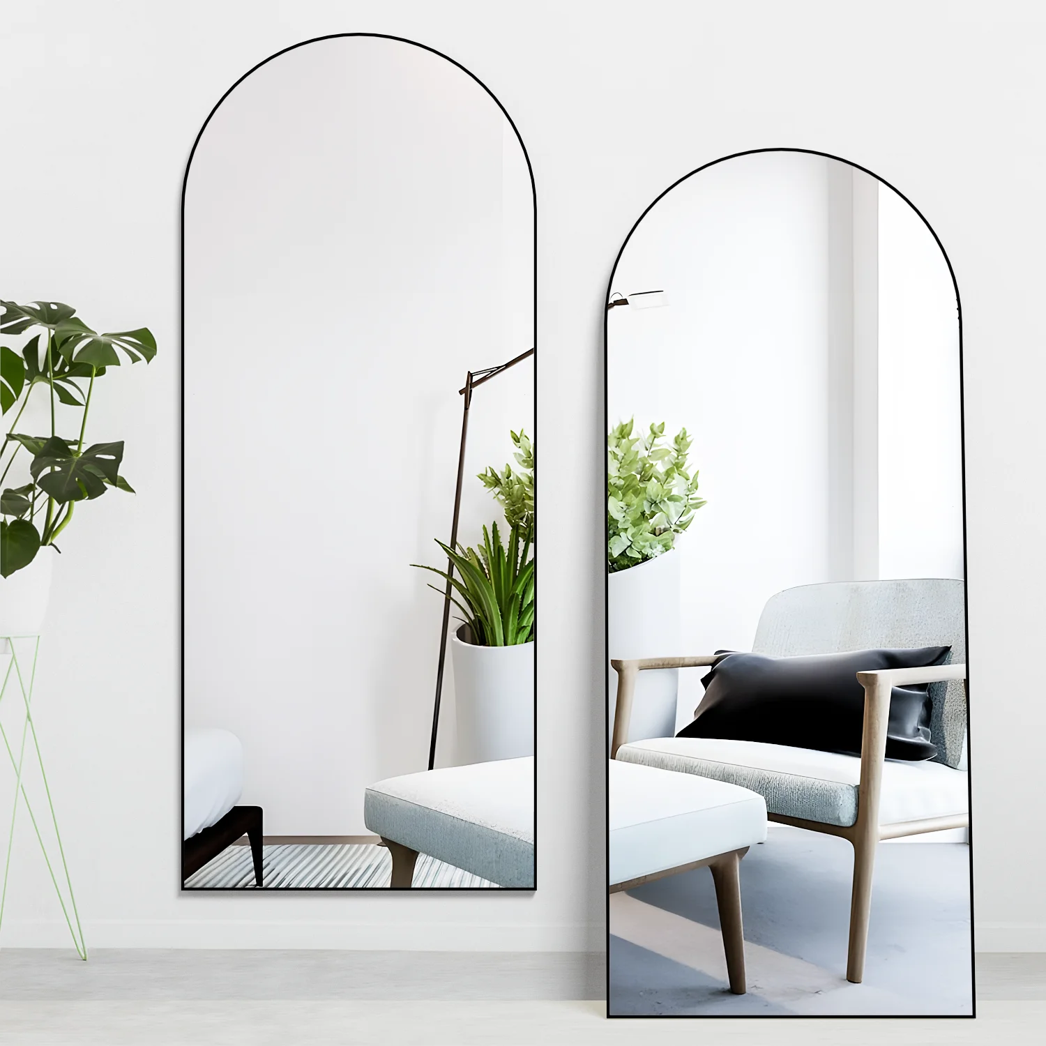 CISTEROMAN Arched Mirror Full Length Mirror 65x24 Arch Floor Mirror Full Body Mirror Stand Wall Mirror for bedroom Mirror Full length