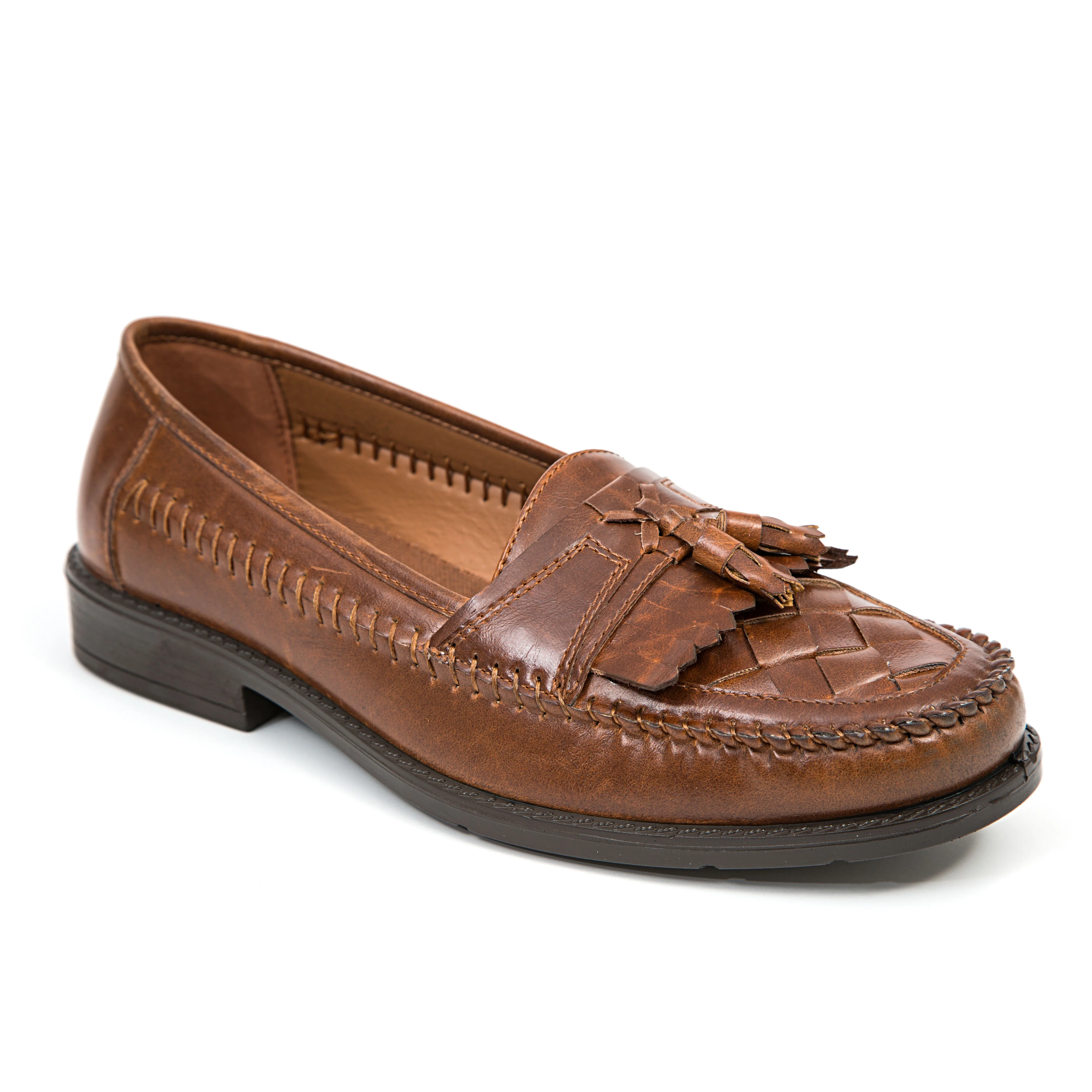Deer Stags Men's Herman Kiltie Tassel Comfort Loafer - Cognac - 10.5 Wide
