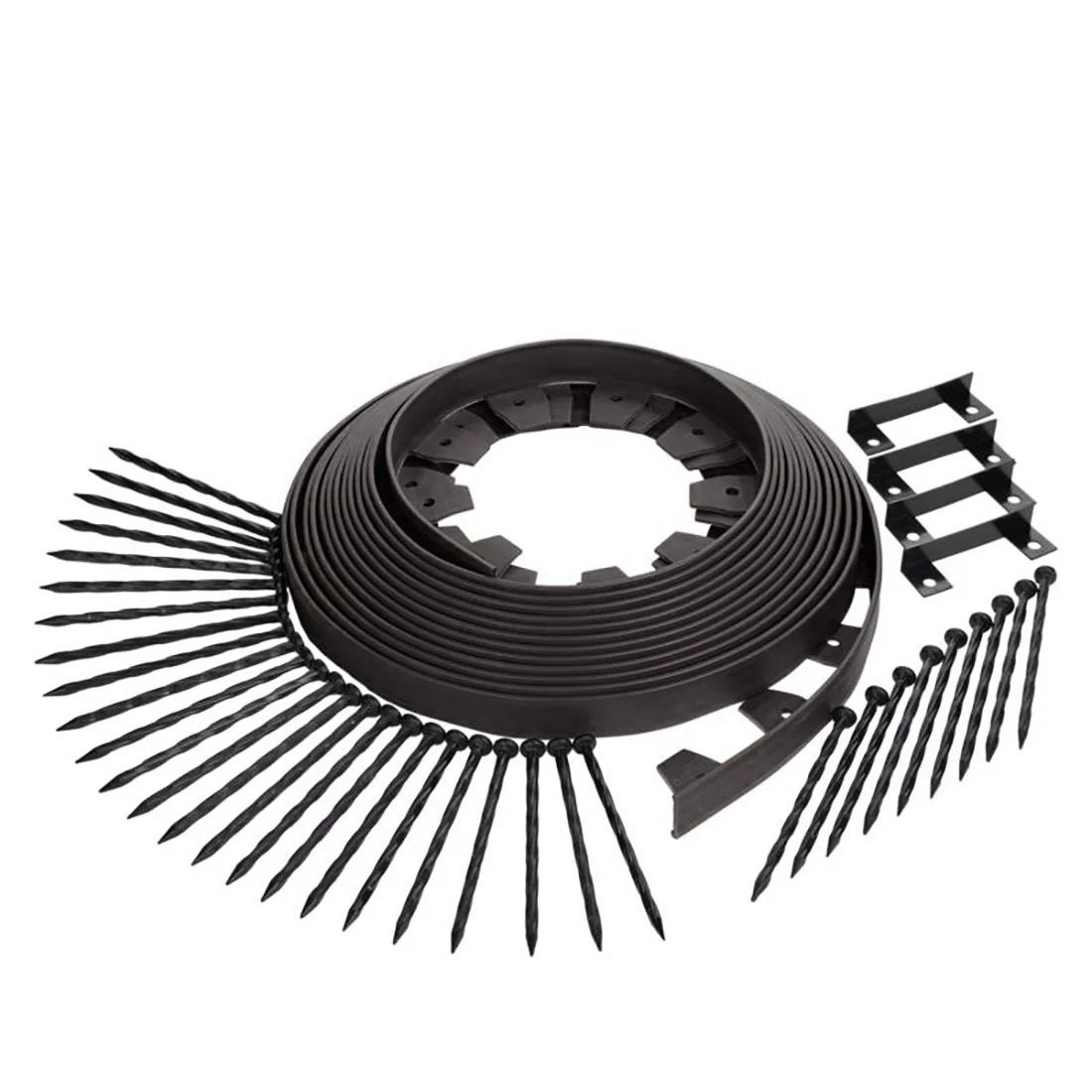 Easy-Flex No-Dig Landscape Edging with Bonus Spikes for Lawn and Garden 50 Foot Section