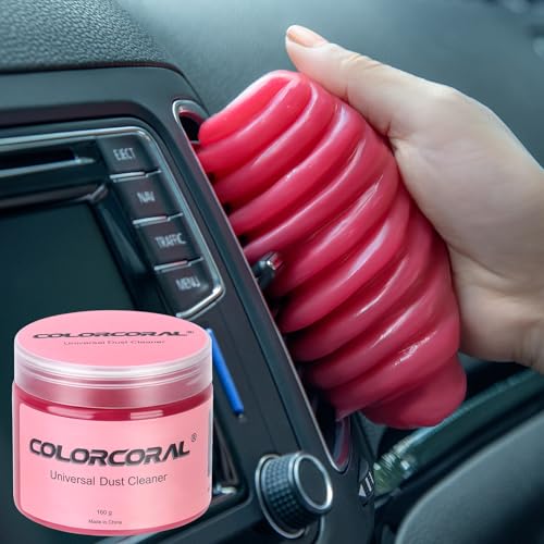 COLORCORAL Car Cleaning Gel Universal Gel for Car Vent Cleaning Putty Auto Detailing Car Interior Dust Cleaning Kit Car Accessories, Stocking Stuffers Christmas Gift for Adults Men Women Kid Teen 160g
