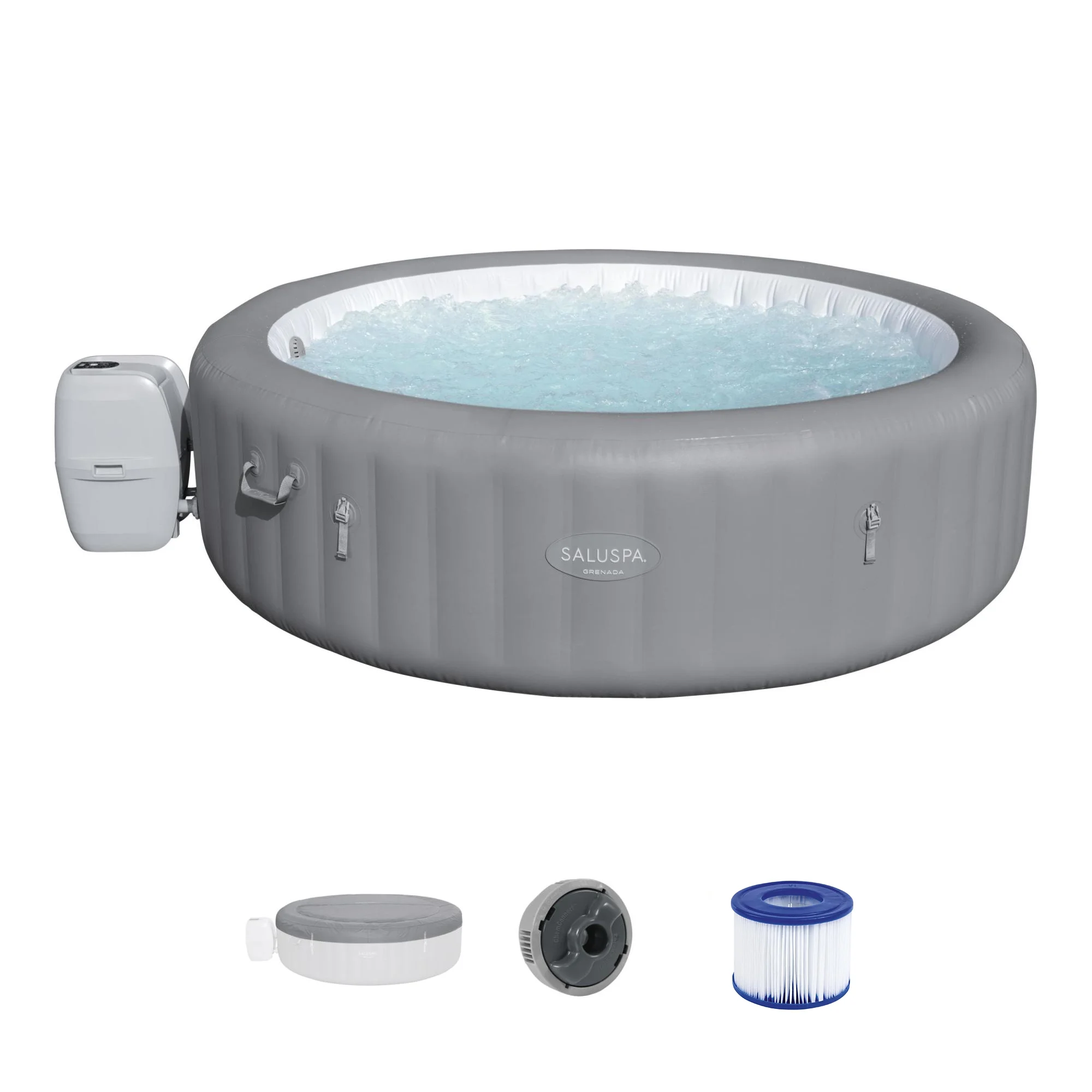 Bestway SaluSpa Grenada 6 Person 357 gal. Inflatable AirJet Hot Tub Spa, Maximum Temperature of 104˚F
