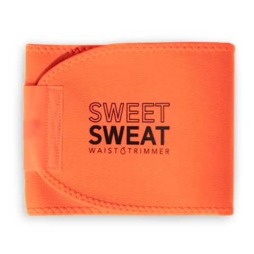 Sports Research® Sweet Sweat Waist Trimmer - Premium Sweat Enhancing Fitness Belt for Women & Men - 5 Adjustable Sizes