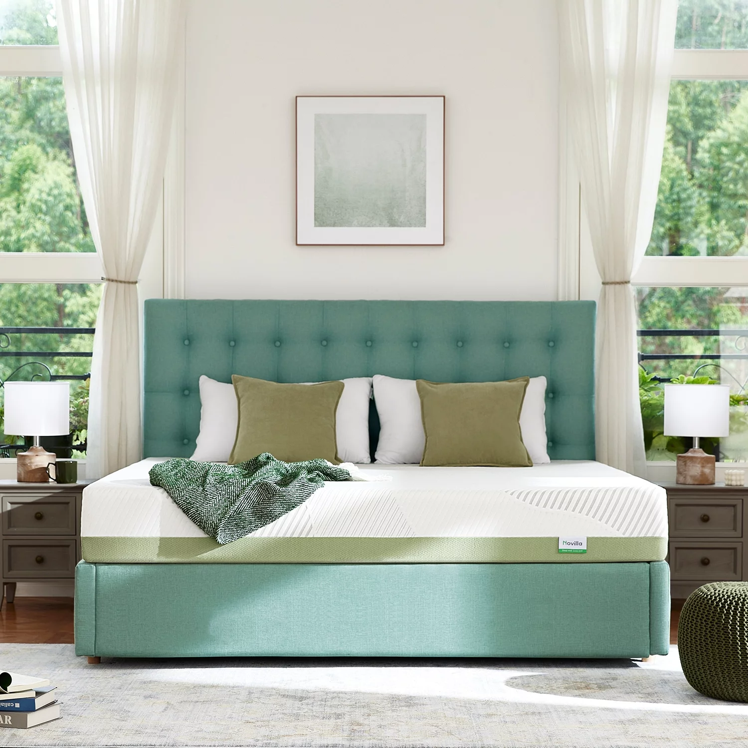 Novilla Canves 10'' Adult Gel Memory Foam Mattress in a Box, Queen Size