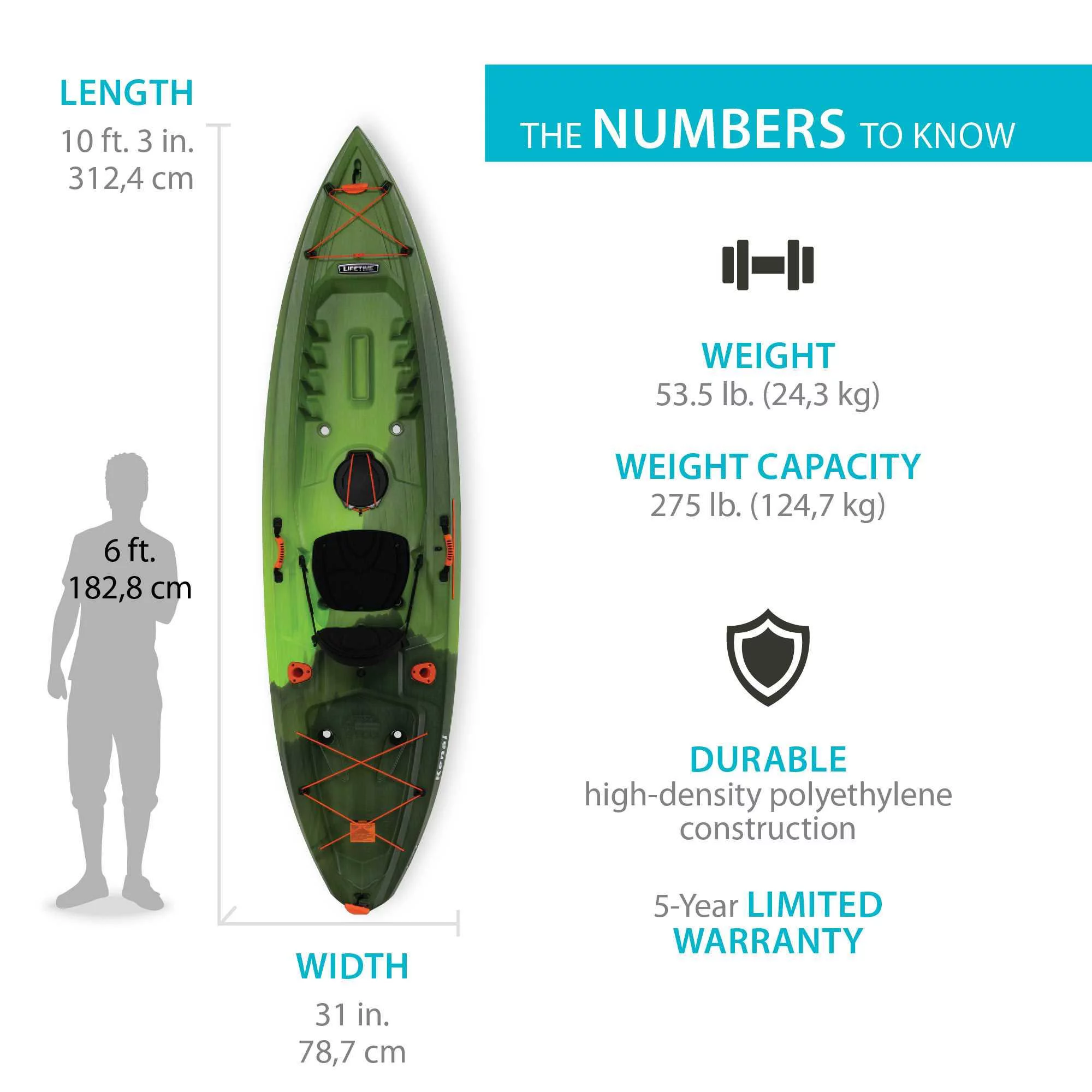 Lifetime Kenai 103 Sit-On-Top Kayak - Python Fusion - 91075