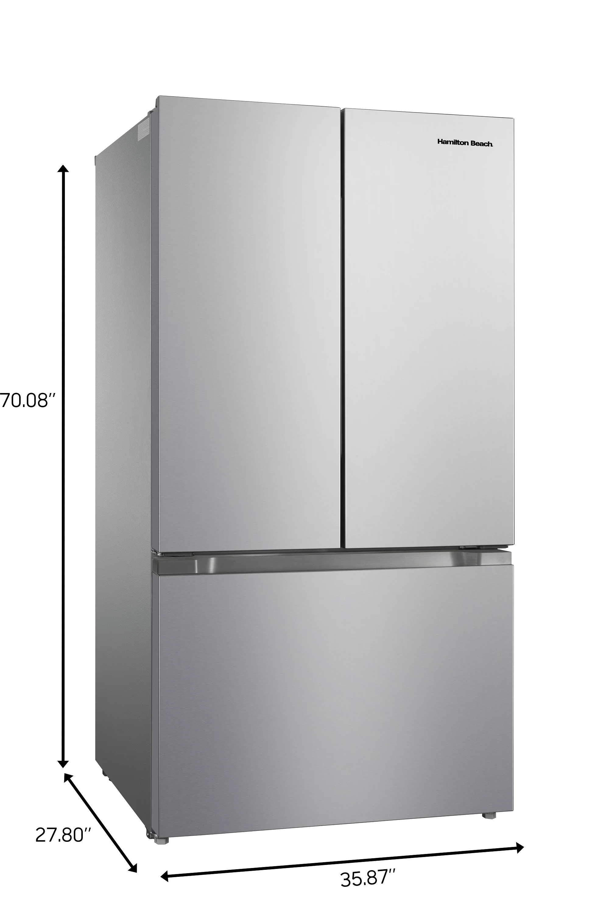 Hamilton Beach, 20.3 Cu. ft. French Door Refrigerator, Platinum Silver, HZ7602