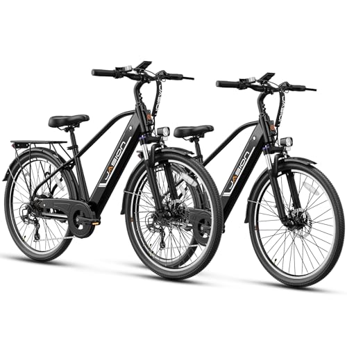 Jasion Roamer Electric Bike for Adults 1200W Peak Motor 528WH Removable Battery,up to 60miles 28MPH City Cruiser Ebike,26'' Commuter E Bike, 7-Speed Gears and Front Suspension Bicycles