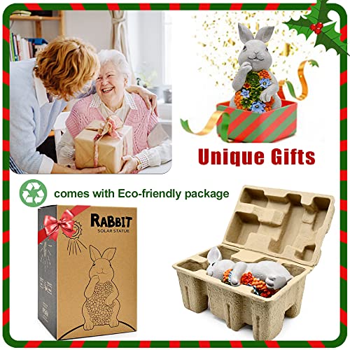 Nacome Solar Garden Outdoor Statues Turtle with Succulent and 7 LED Lights - Lawn Decor Tortoise Statue for Patio, Balcony, Yard Ornament - Unique Housewarming Gifts