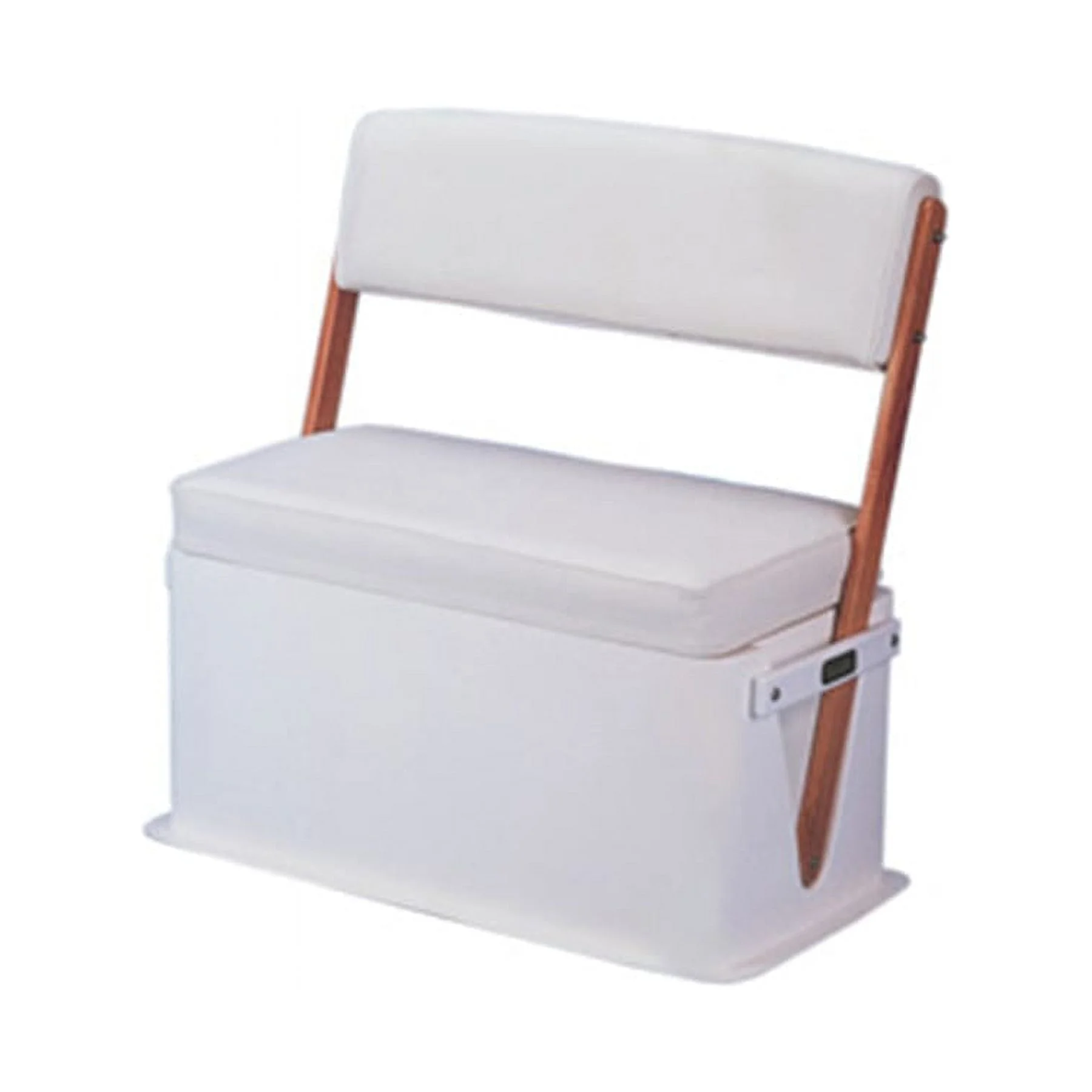 Todd Marine 1758-18U Swingback Boat Bench Seat / Cooler, Mahogany Arms - 50 Qt.