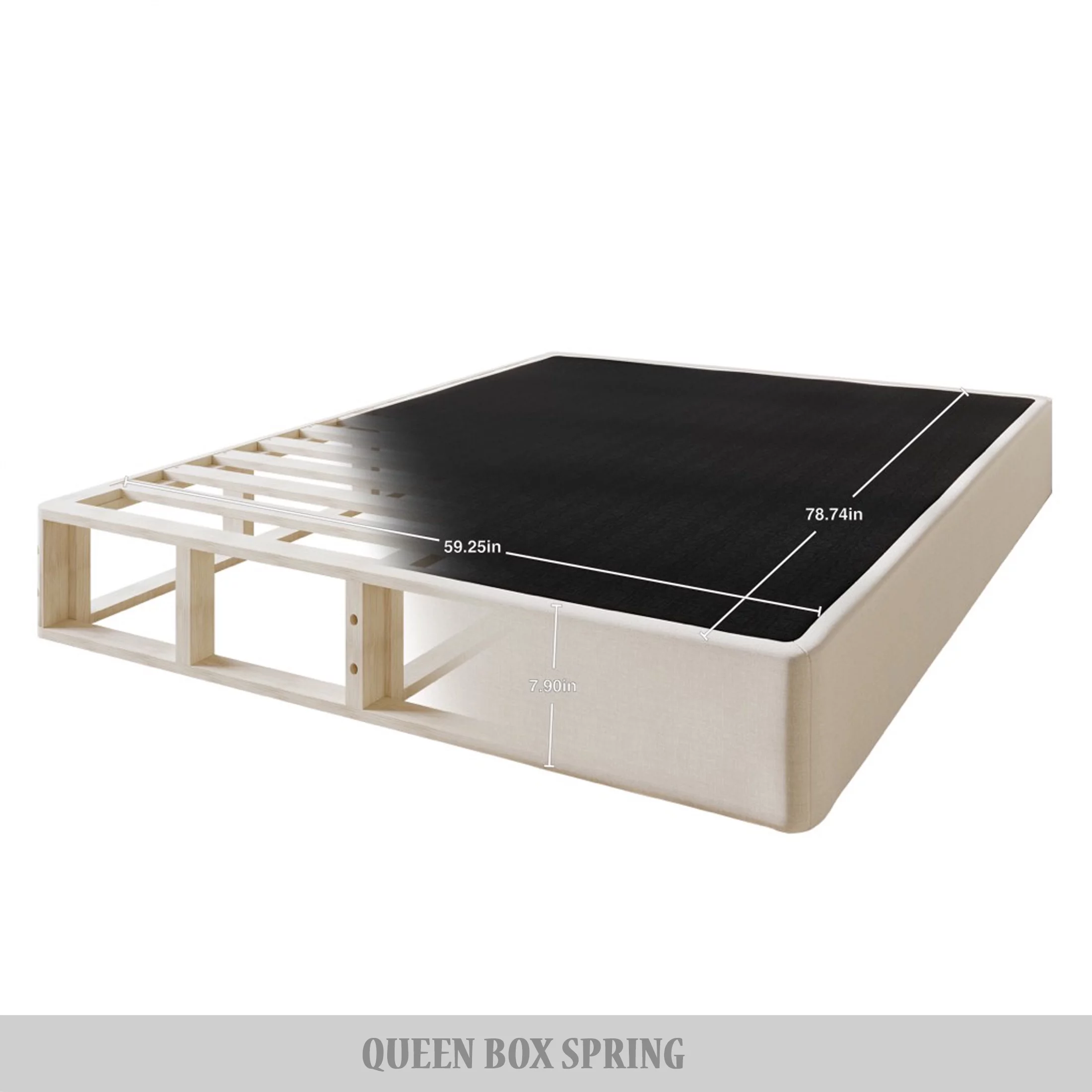Castle Place Wood Box Spring, Mattress Foundation 8