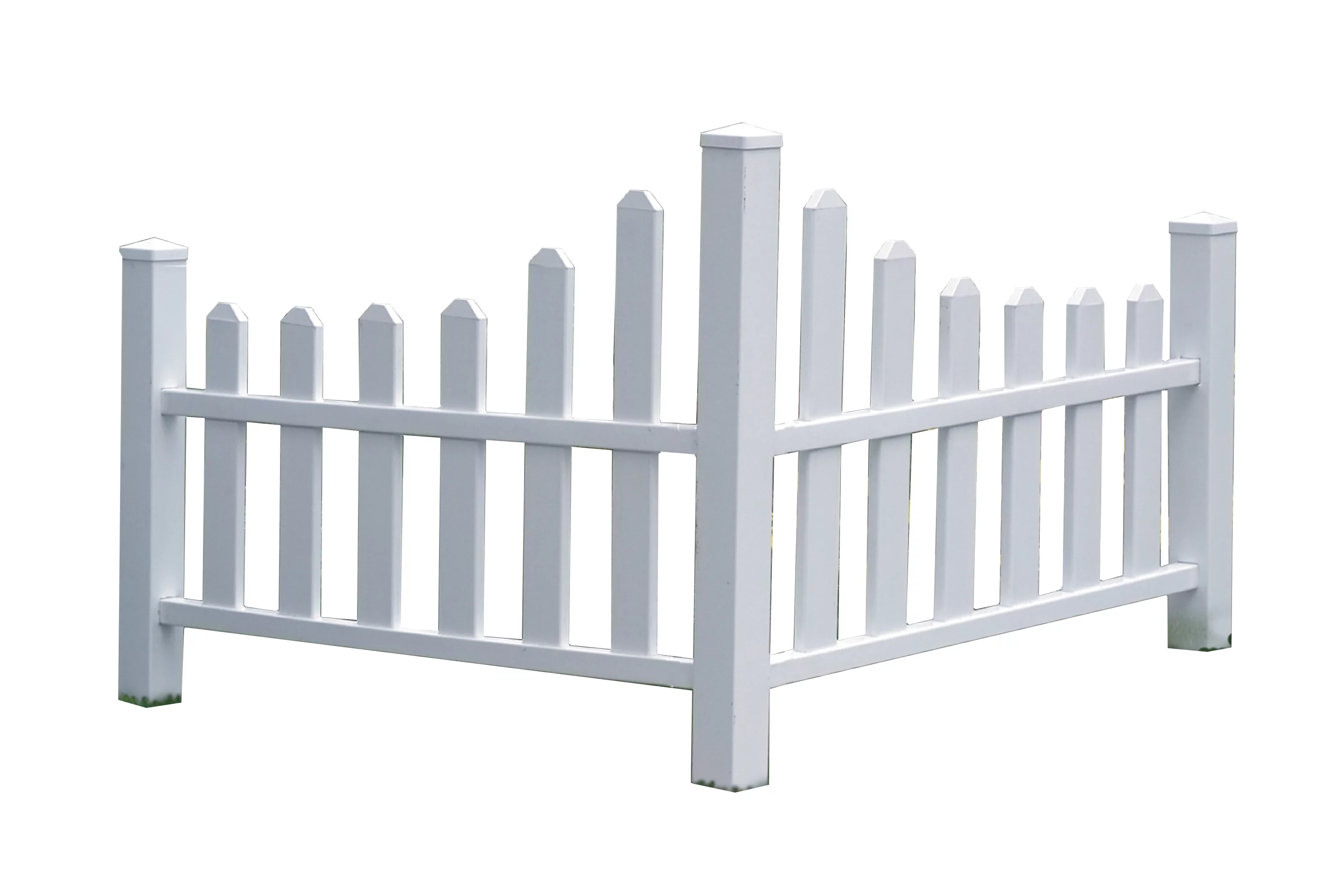 Vita 49 in L x 49 in W x 44 in H Country Corner Vinyl Picket Fence Accent, White, VA20234