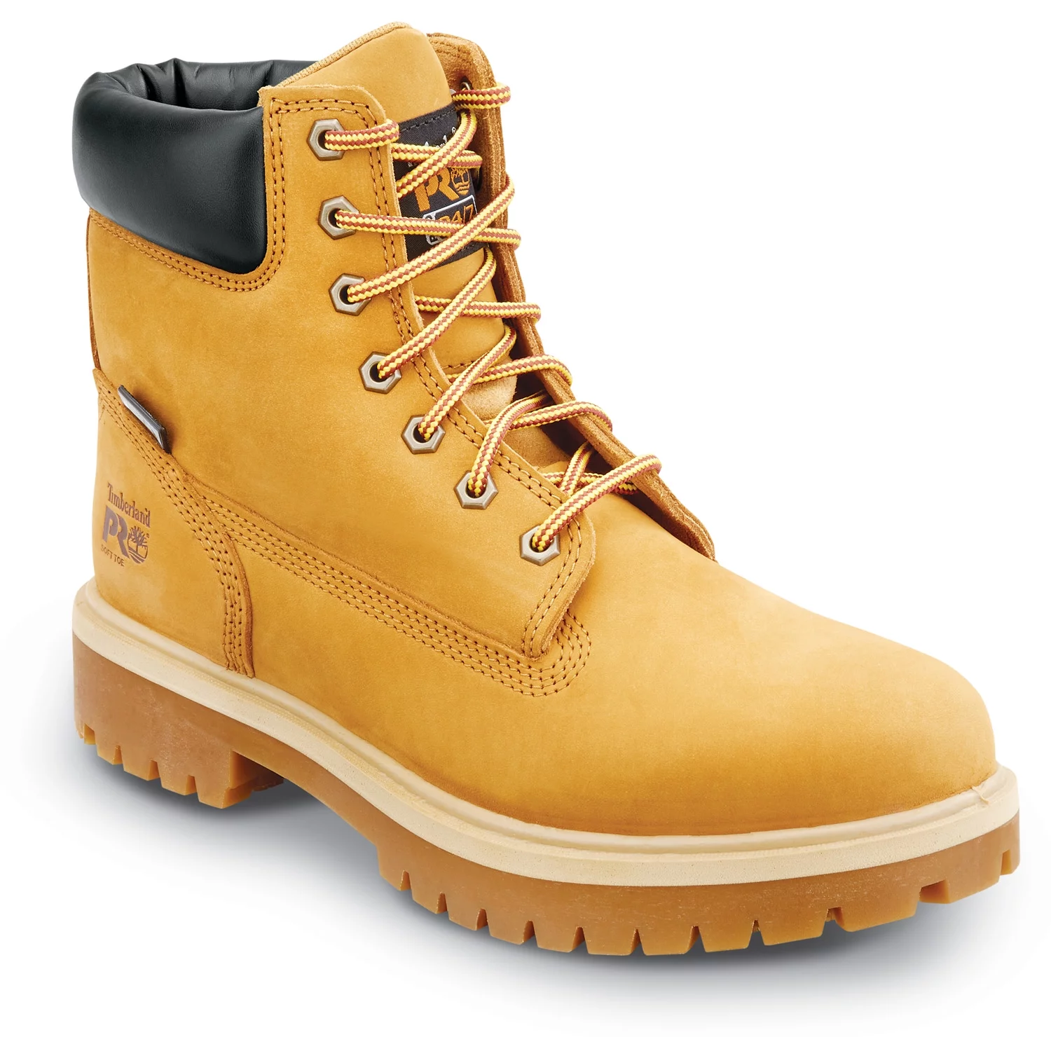 Timberland PRO  6IN Direct Attach Men's, Wheat, Soft Toe, MaxTRAX Slip Resistant, WP Boot (9.5 M)