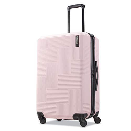 AMERICAN TOURISTER Stratum XLT Expandable Hardside Luggage with Spinner Wheels, Pink Blush, Carry-On 21-Inch