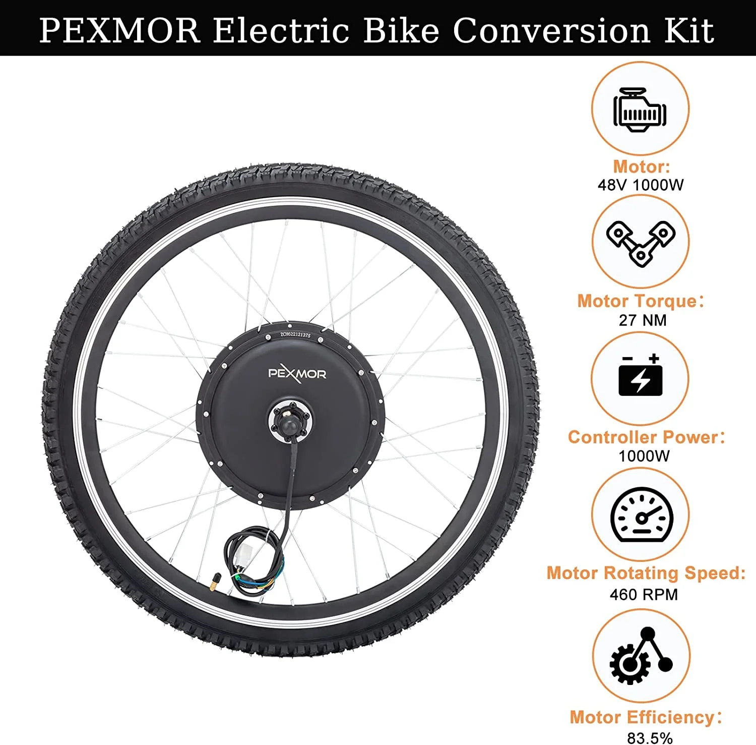 PEXMOR Electric Bike Conversion Kit, 48V 1000W 26