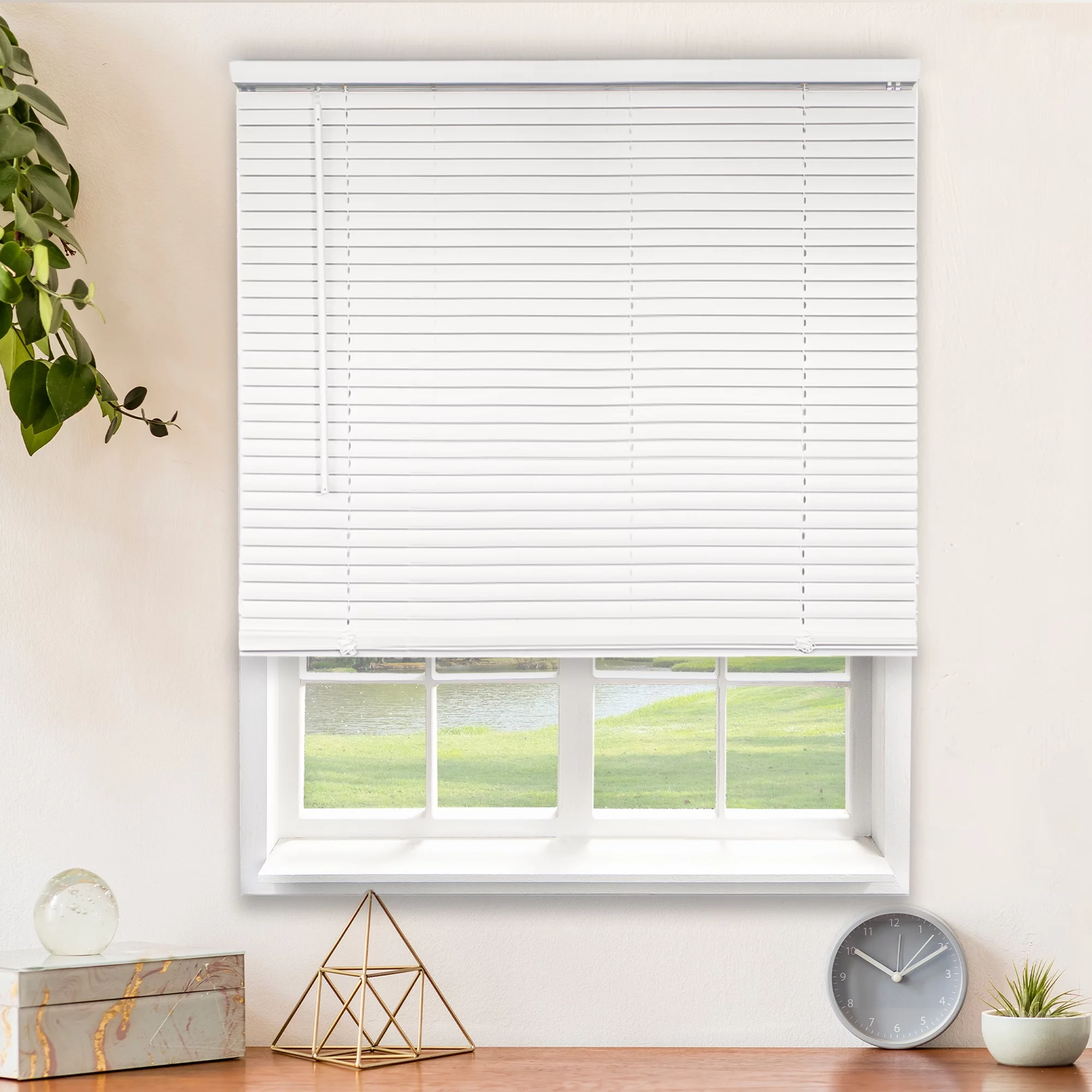 CHICOLOGY Cordless 1-Inch Vinyl Mini Blinds, Gloss White (Room Darkening) 70