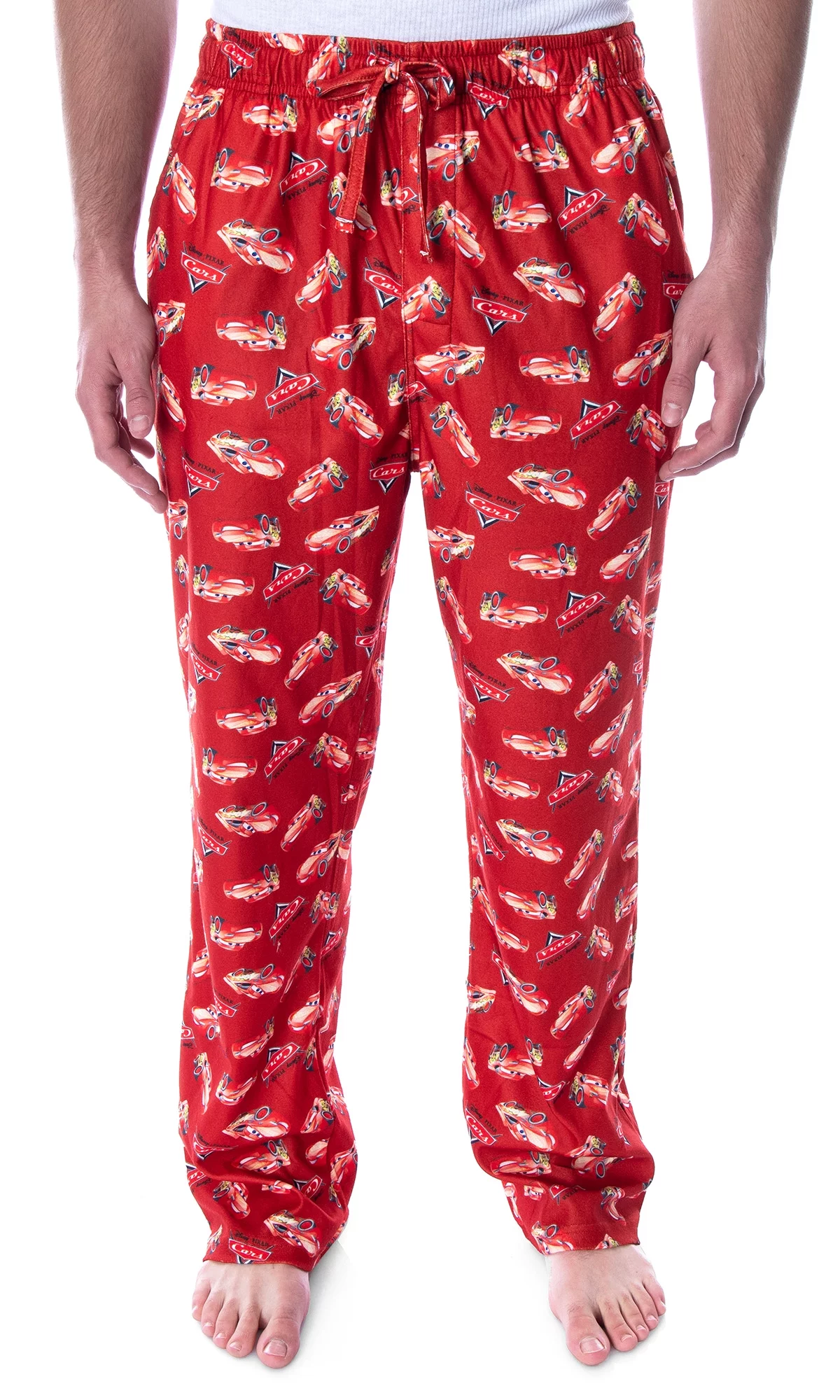 Disney Men's Cars Lightning McQueen Allover Character Adult Sleep Pajama Pants
