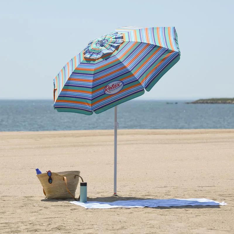 Tommy Bahama  6 ft. Tilt Tiltable Multicolor Beach Umbrella