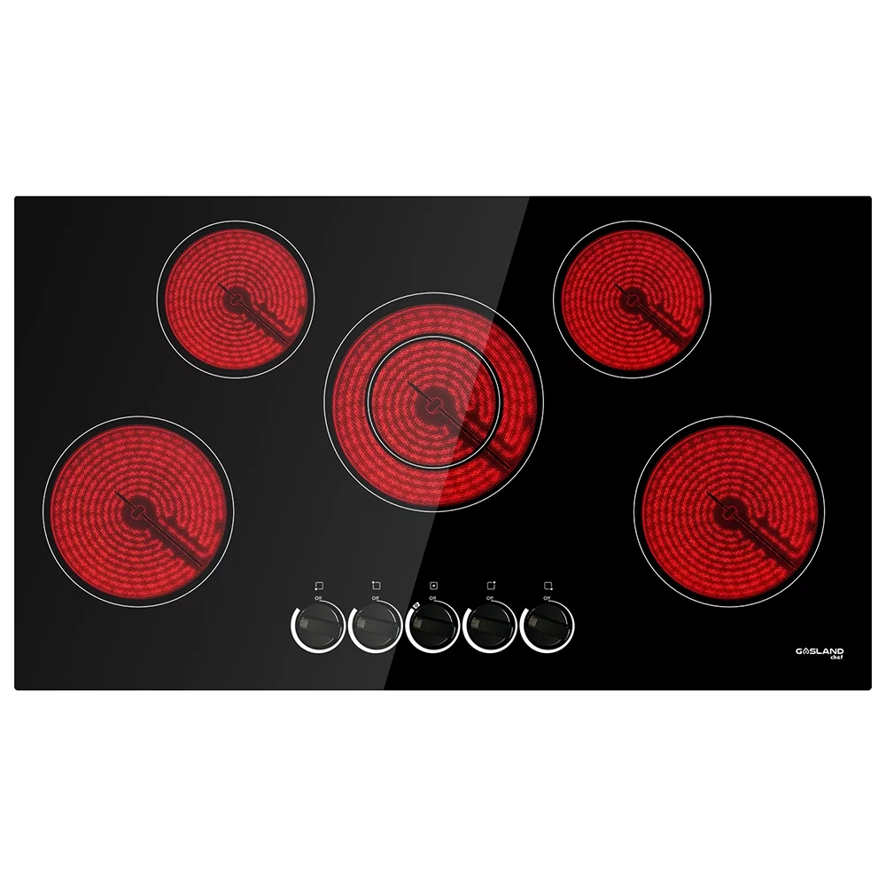 Gasland Chef 5 Burner Ceramic Cooktop,Mechanical Knob Control Electric Stove Top,240V
