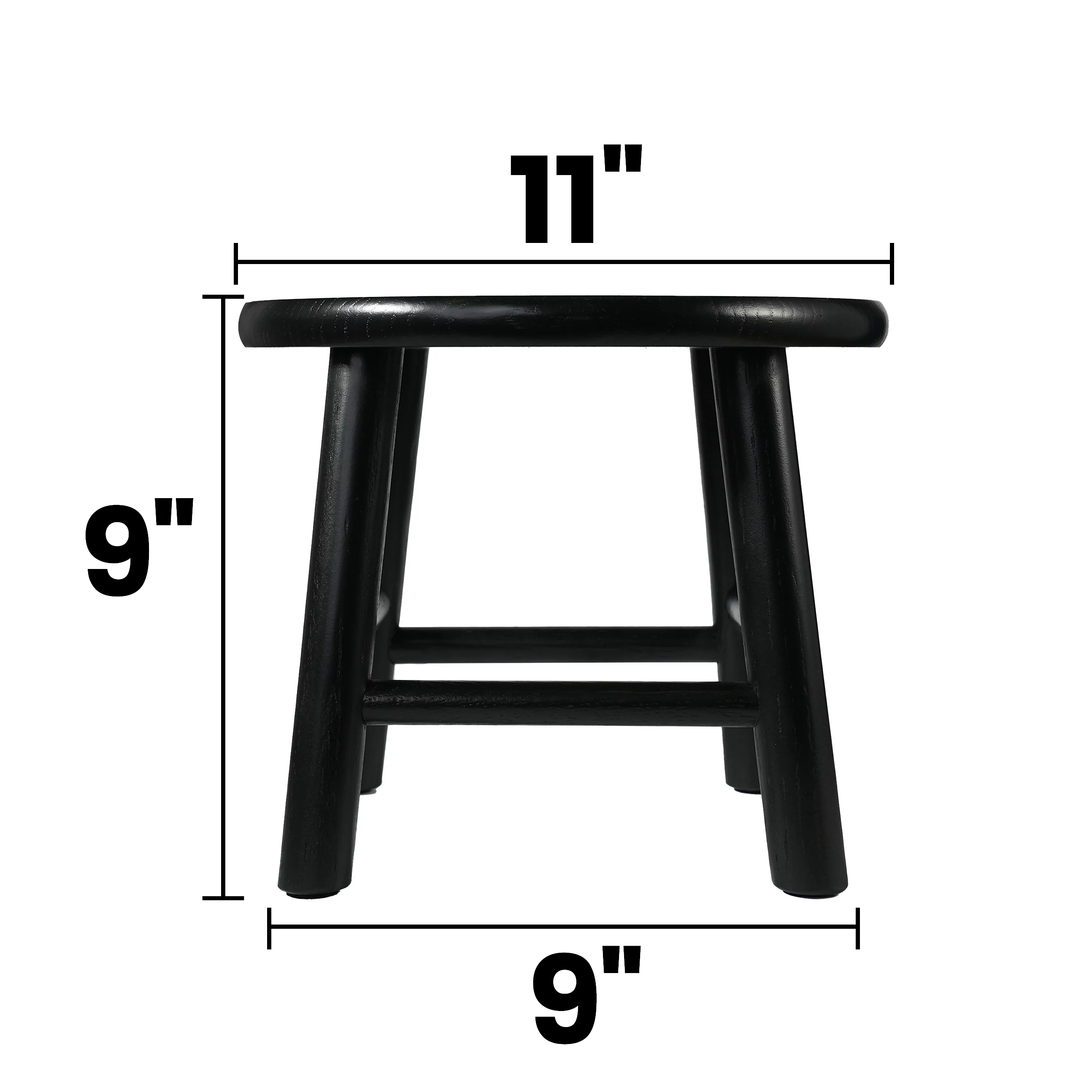 CONSDAN Kids Stool, USA Grown Oak, Handcrafted Solid Wood Stool, 9