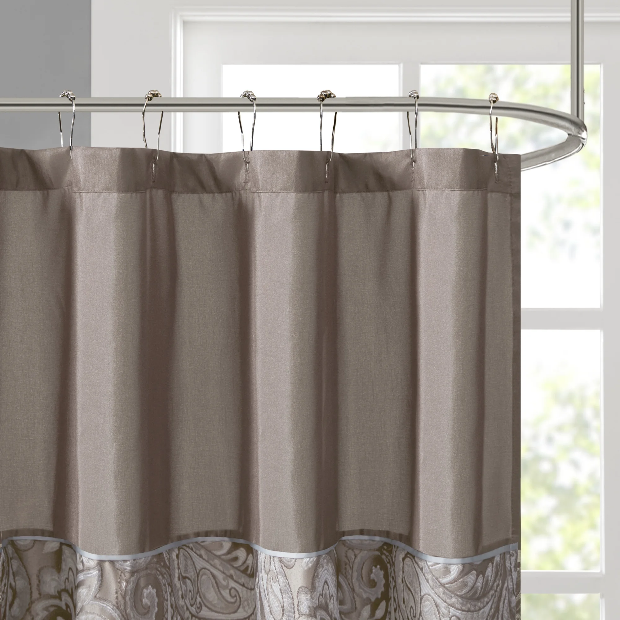 Home Essence Charlotte Jacquard Shower Curtain