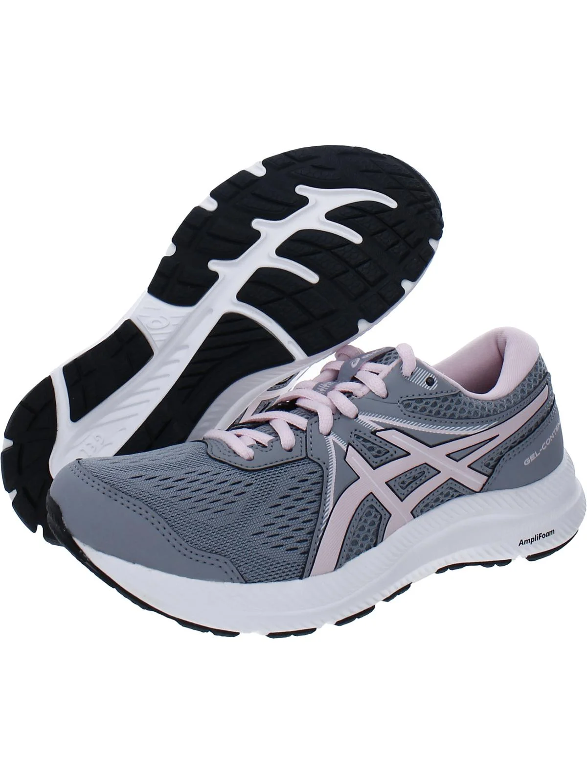 ASICS Women's Gel-Contend 7 Running Shoes, 7, Sheet Rock/Pink Salt