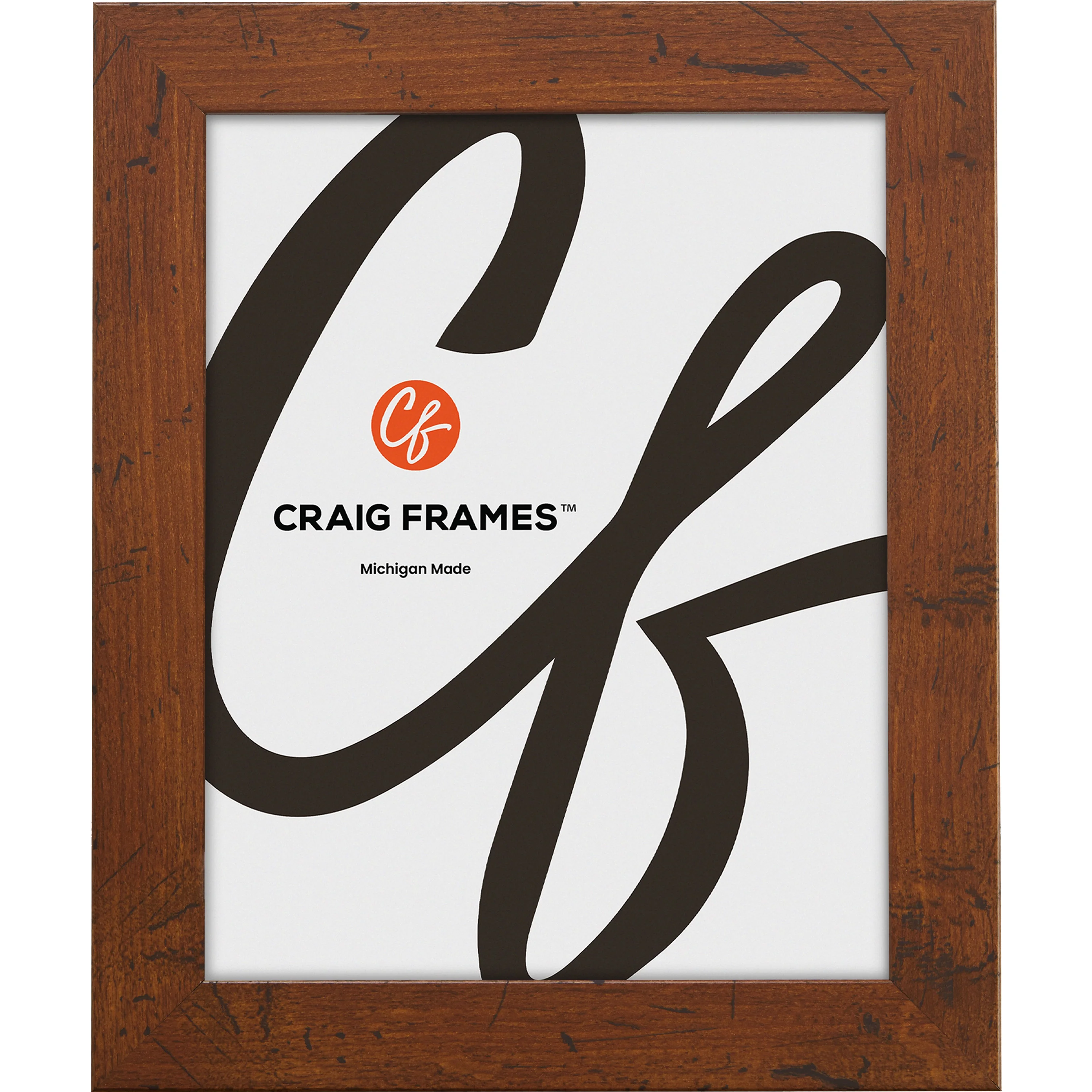 Craig Frames Bauhaus 125, 10x11 inch Picture Frame, Modern Dark Walnut