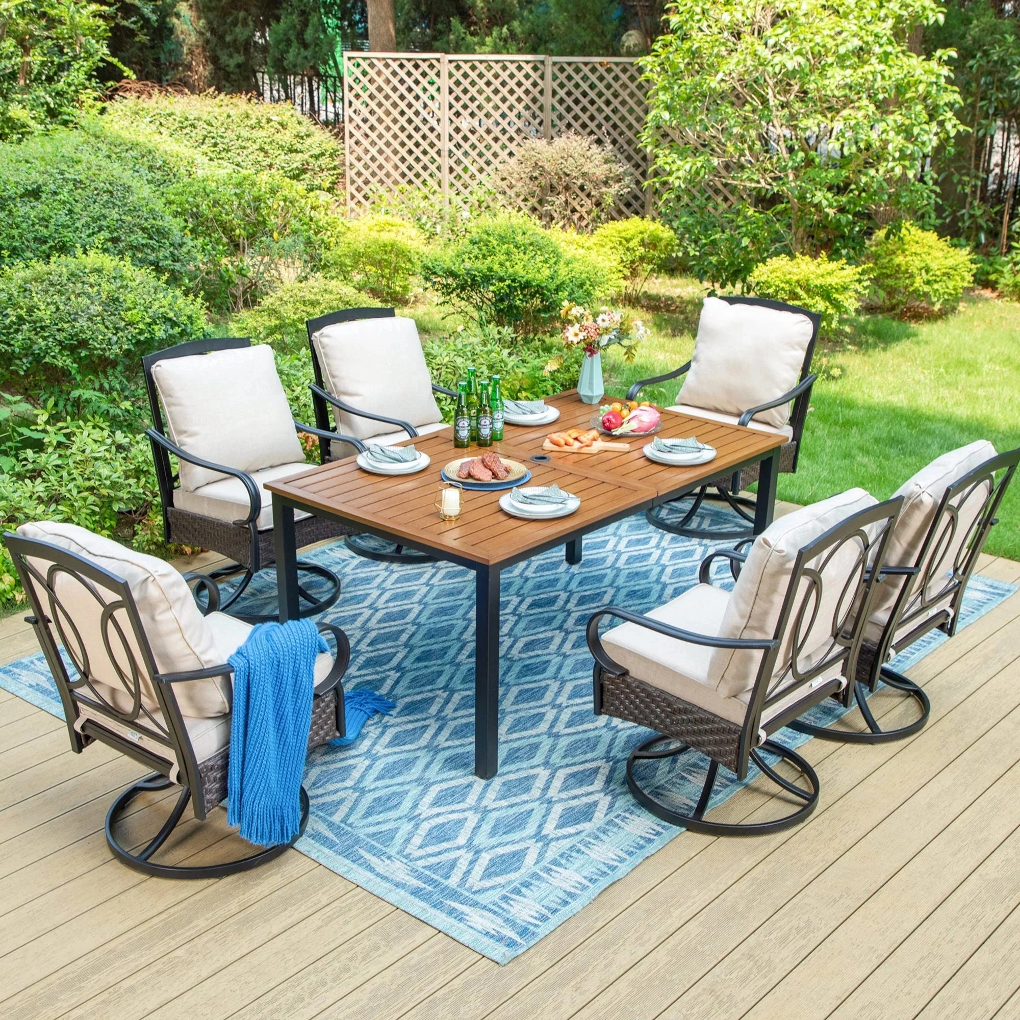 Summit Living Outdoor Rectangle Dining Table, 1.9