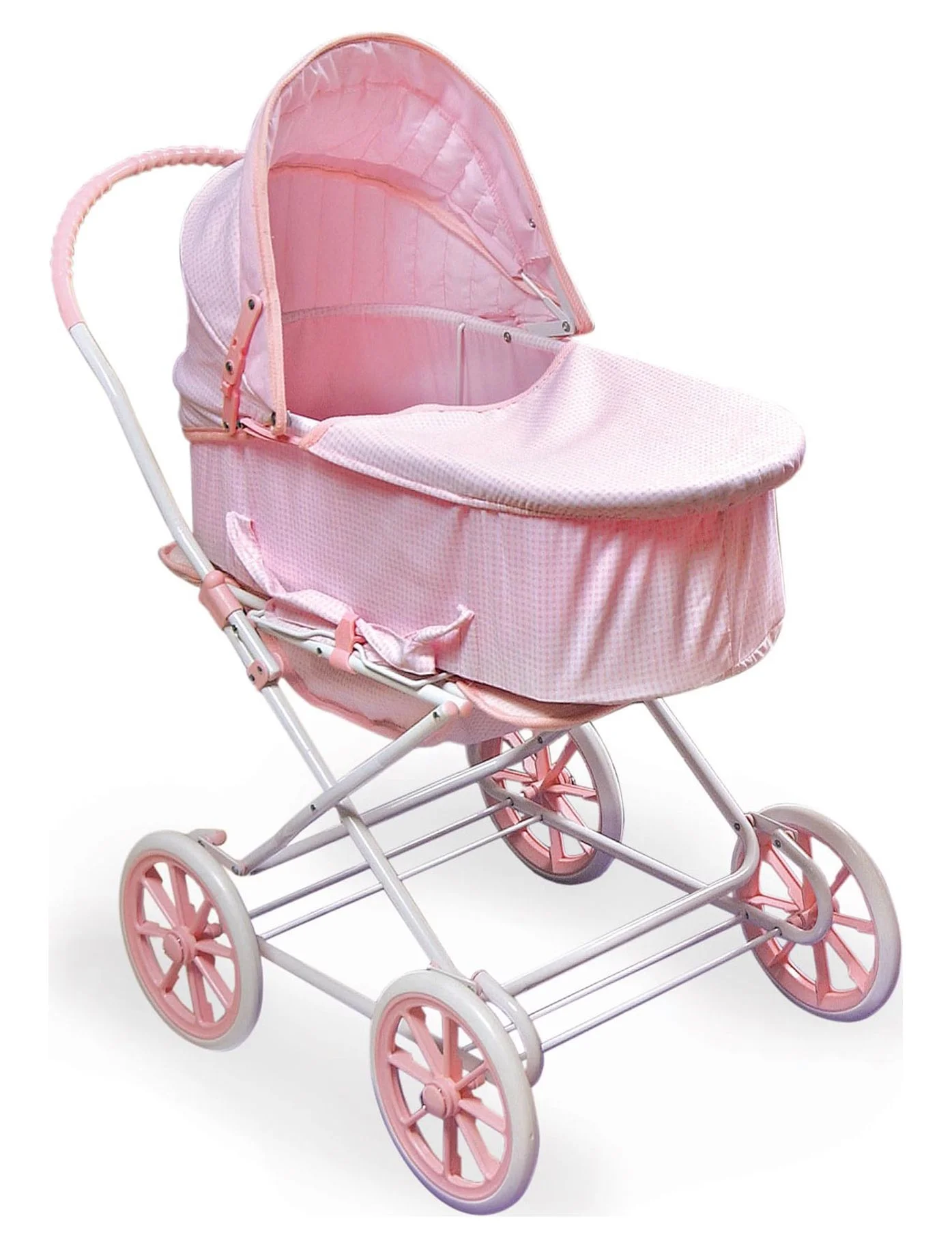 Badger Basket Just Like Mommy 3-in-1 Doll Pram/Carrier/Stroller - Pink/Gingham