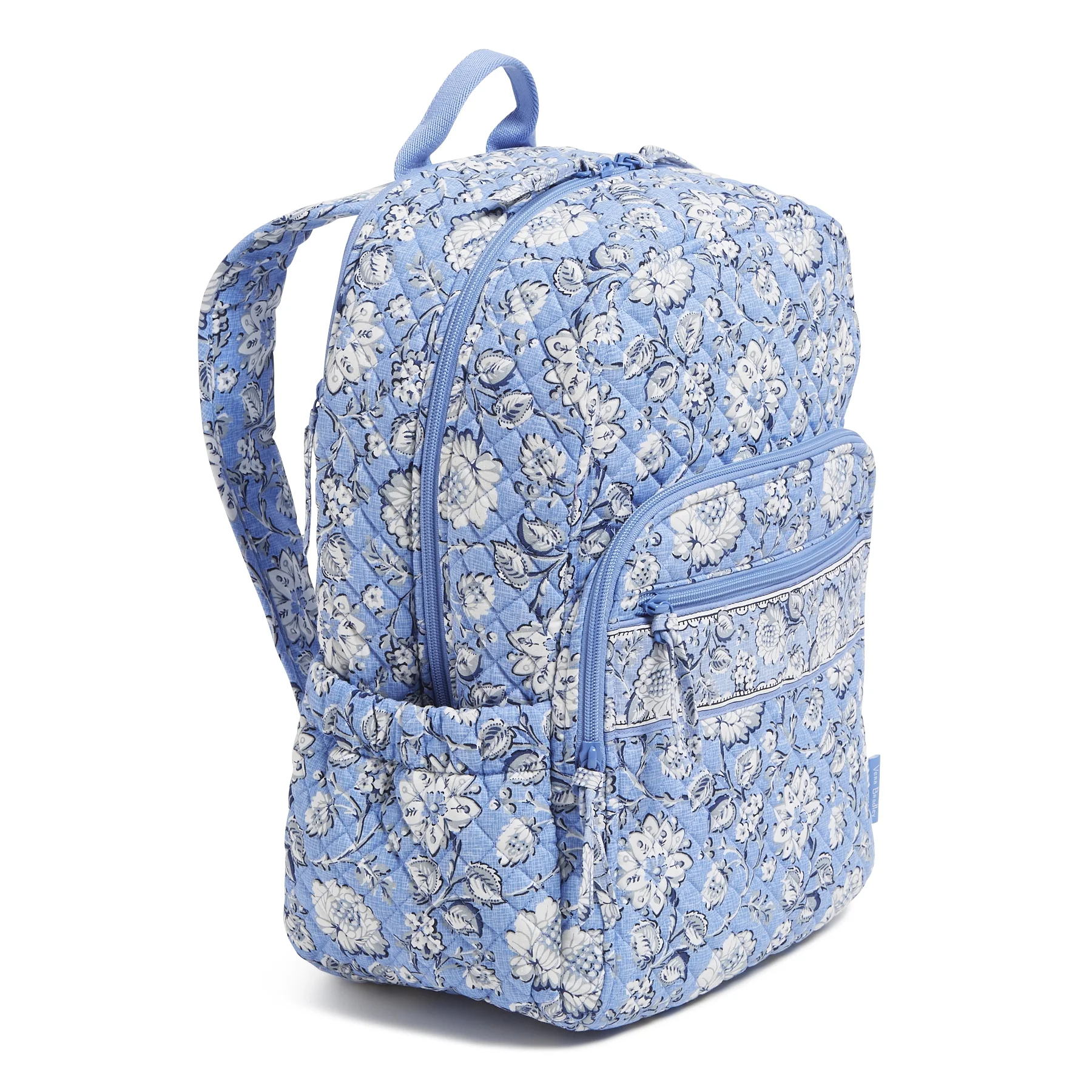 Vera Bradley Women's Cotton Campus Backpack Sweet Garden Blue