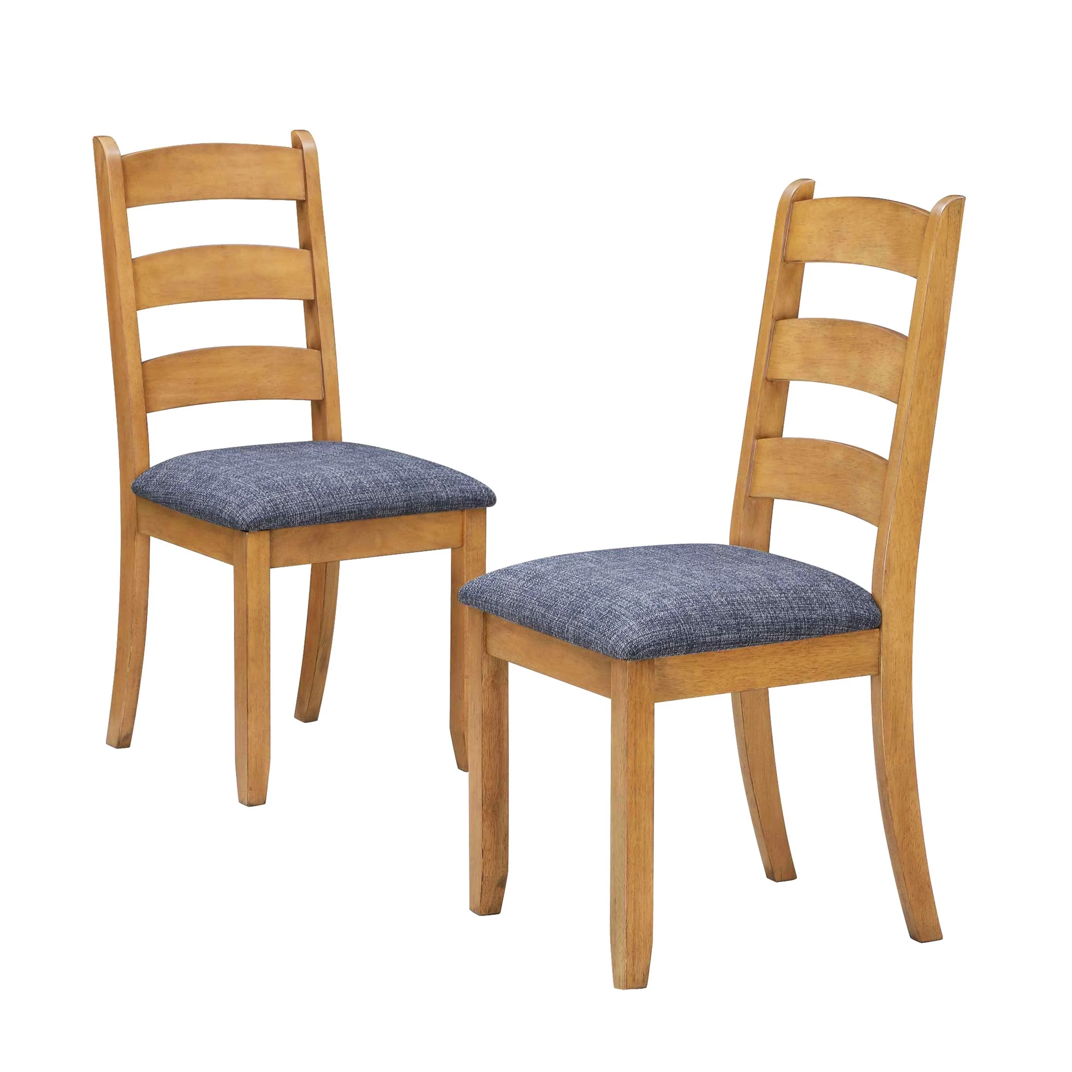 Better Homes & Gardens Granary Modern Farmhouse Ladderback Dining Chairs,  Light Honey Finish, 2 Pack