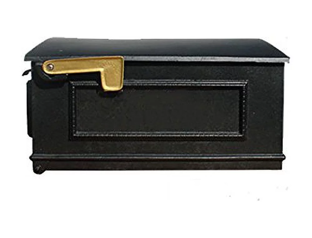 QualArc  Westhaven System with Lewiston Mailbox with No Base Pineapple Finial, Black