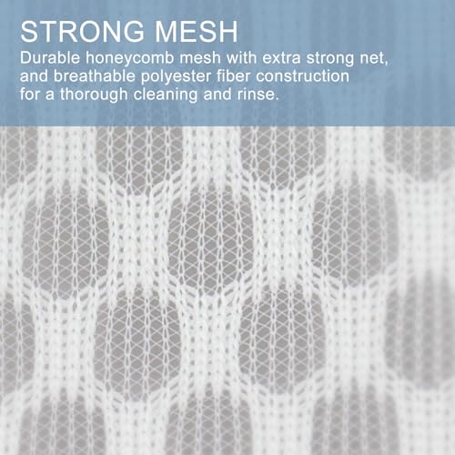 3Pcs Durable Honeycomb Mesh Laundry Bags for Delicates 12 x 16 Inches (3 Medium)