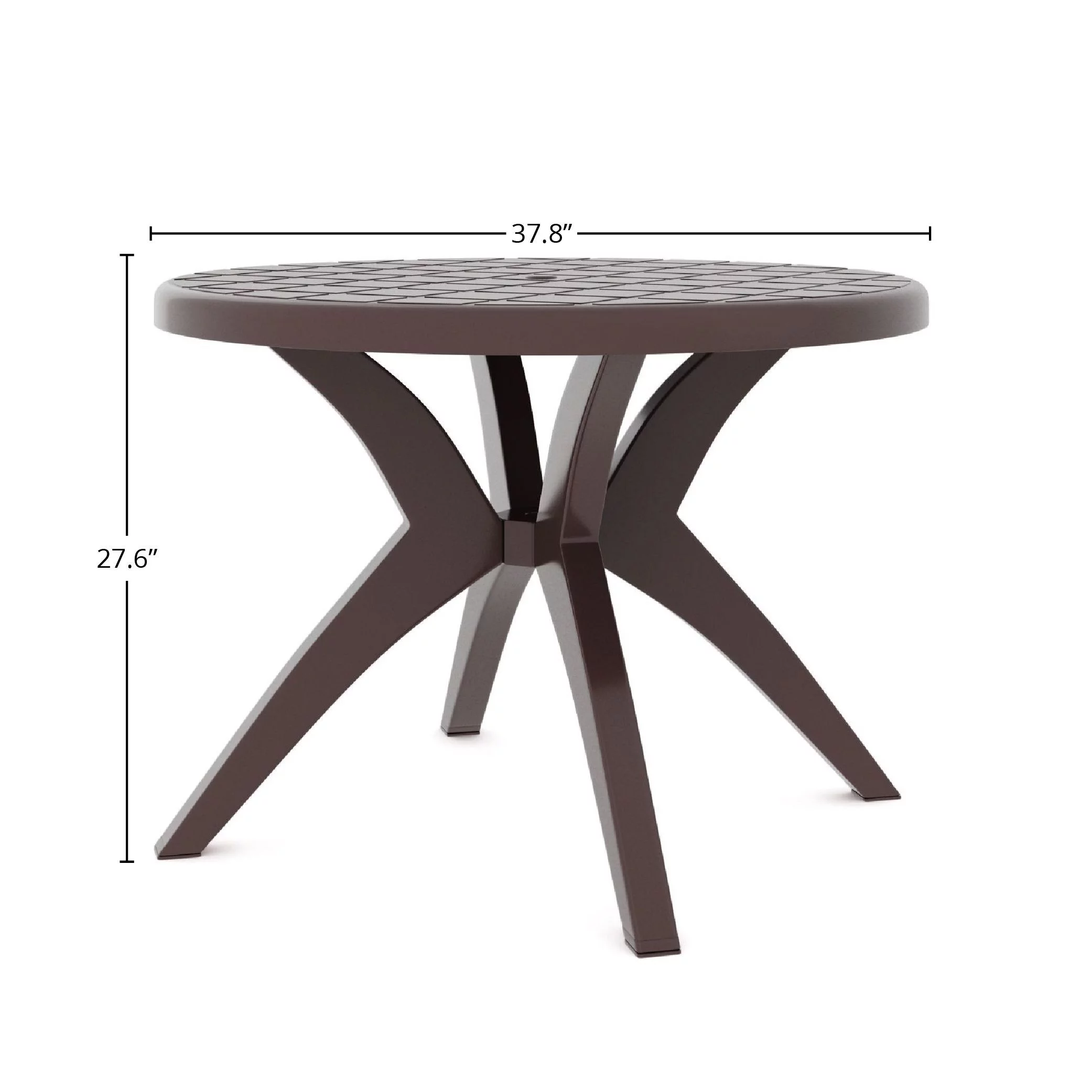 Celestia Resin Patio Table, Brown