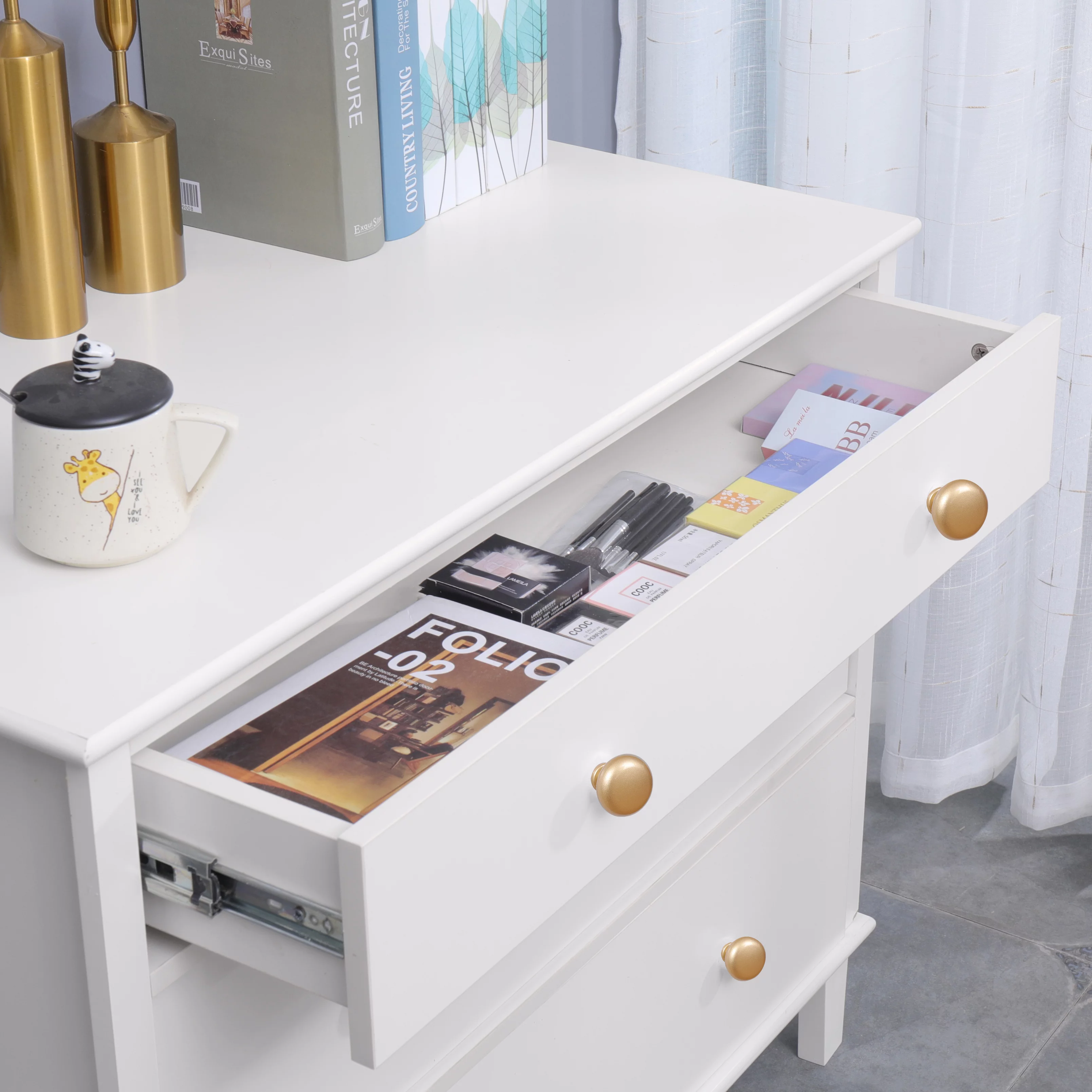 White Dressers Chest of Drawers, 3 Drawer White Bedroom Storage Furniture, Drawer Dresser, Unique Dresser, Vanity Dresser, Modern Dresser, Wood Dresser, Storage Dresser - White