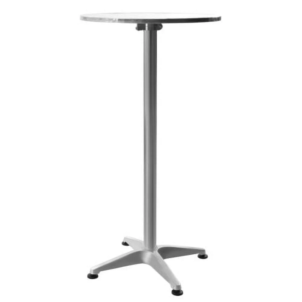 Pub Round Tall Folding Patio Indoor/Outdoor Party Metal Bar Height Dining Table