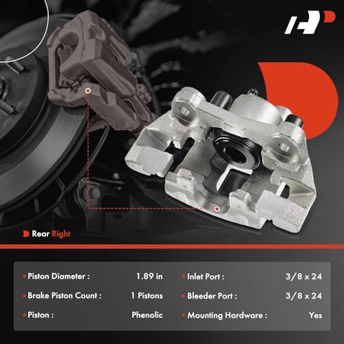 A-Premium Disc Brake Caliper Assembly with Bracket Compatible with Select Jeep Models - Grand Cherokee 1999 2000 2001 2002 2003 2004, Sport Utility - Rear Driver and Passenger Side, 2-PC Set