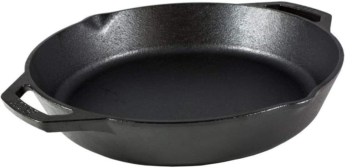 Lodge Cast Iron Dual Handle Pan, 12 inch,Black