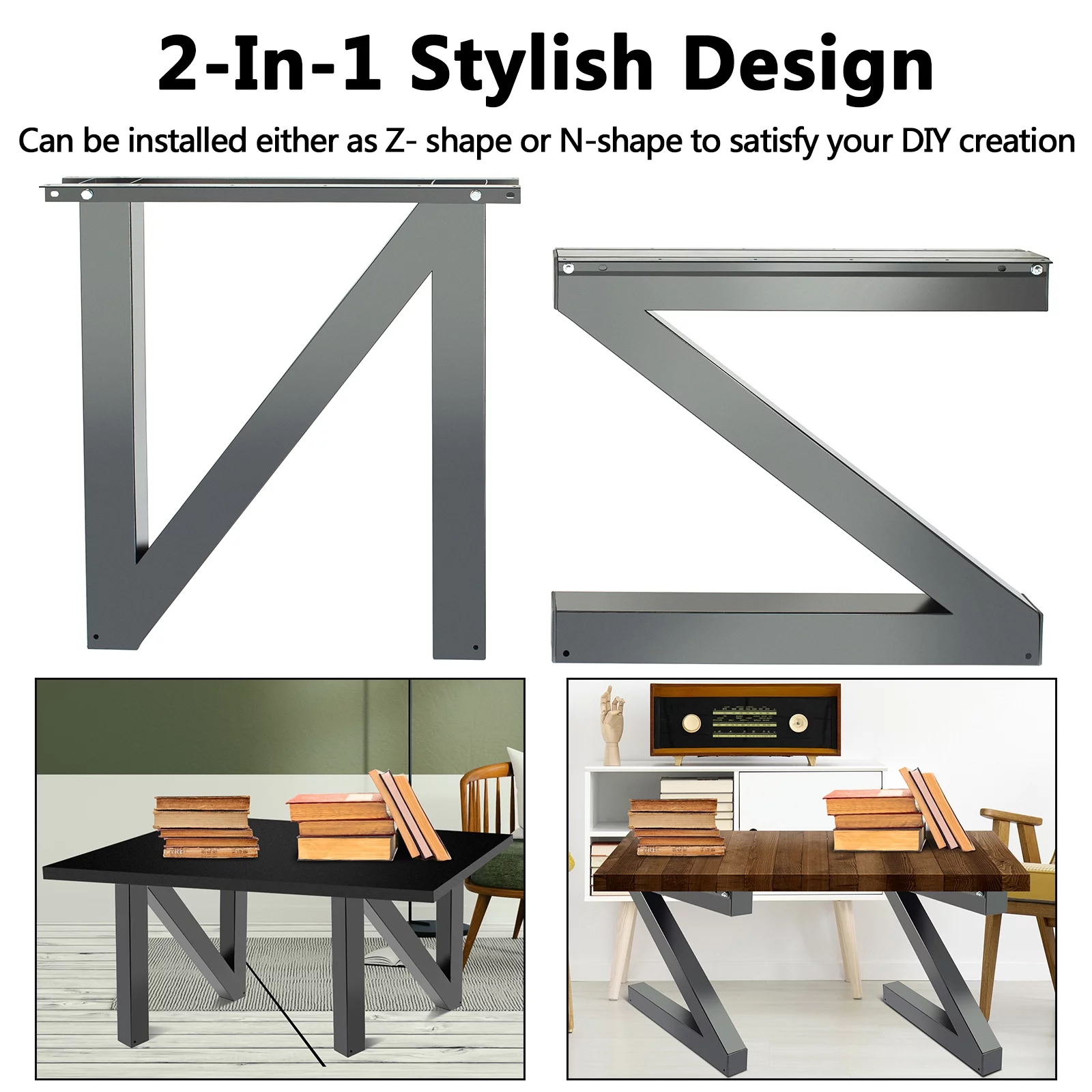 TECSPACE Set of 2 Metal Table Legs, 30