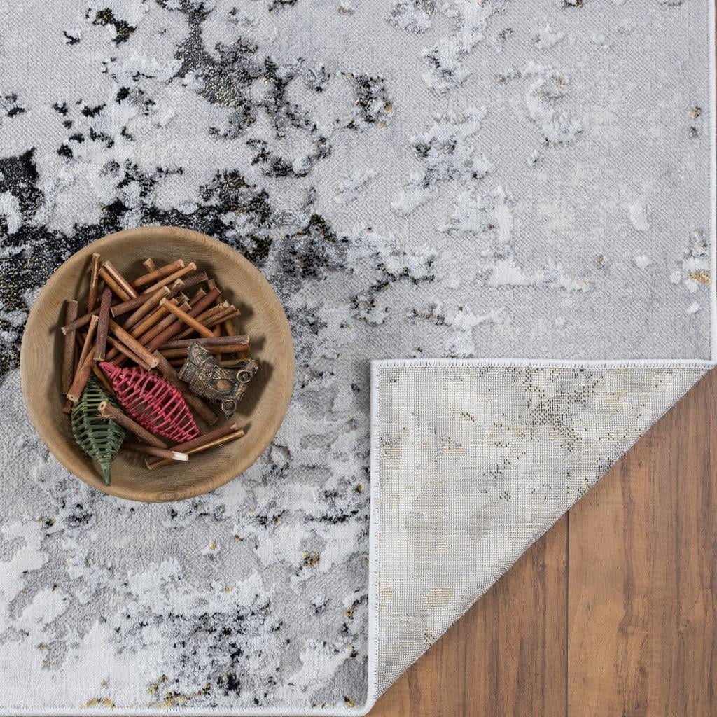 Luxe Weavers Modern Abstract Design Anthracite 2x3 Area Rug for Bedroom or Living Room